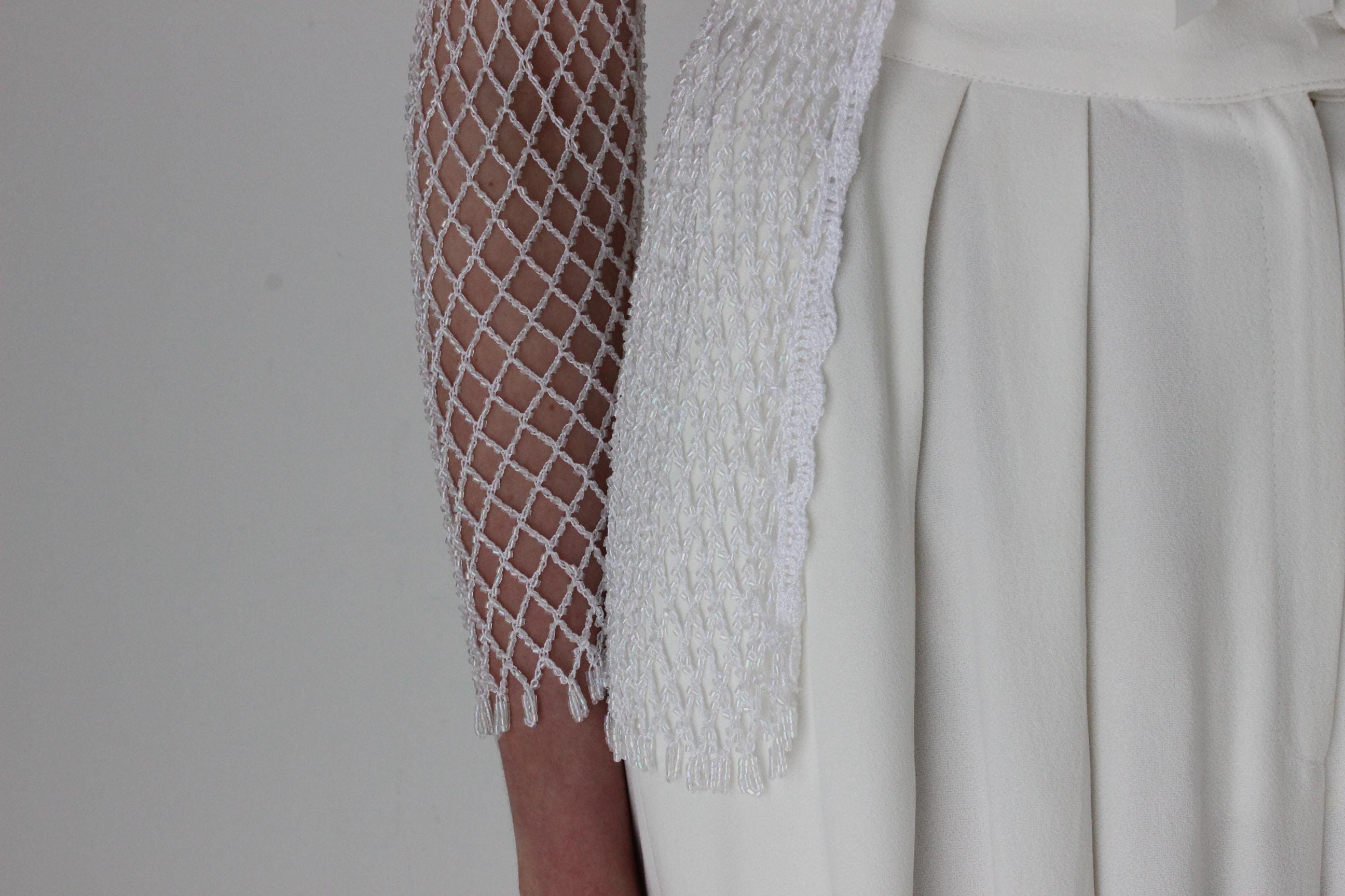 Y2K Beaded Net Party Top