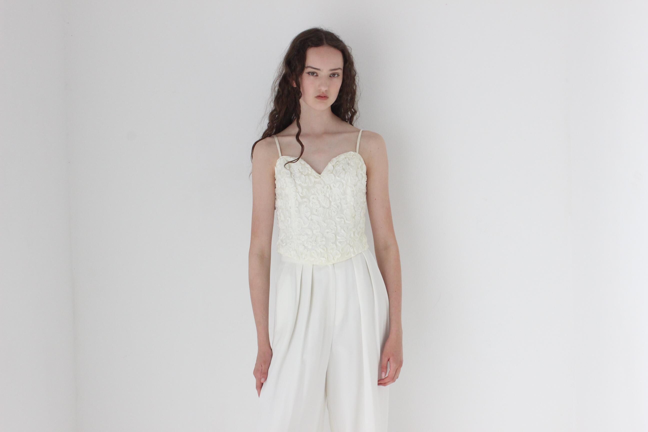 80s 3D Embroidered Corset