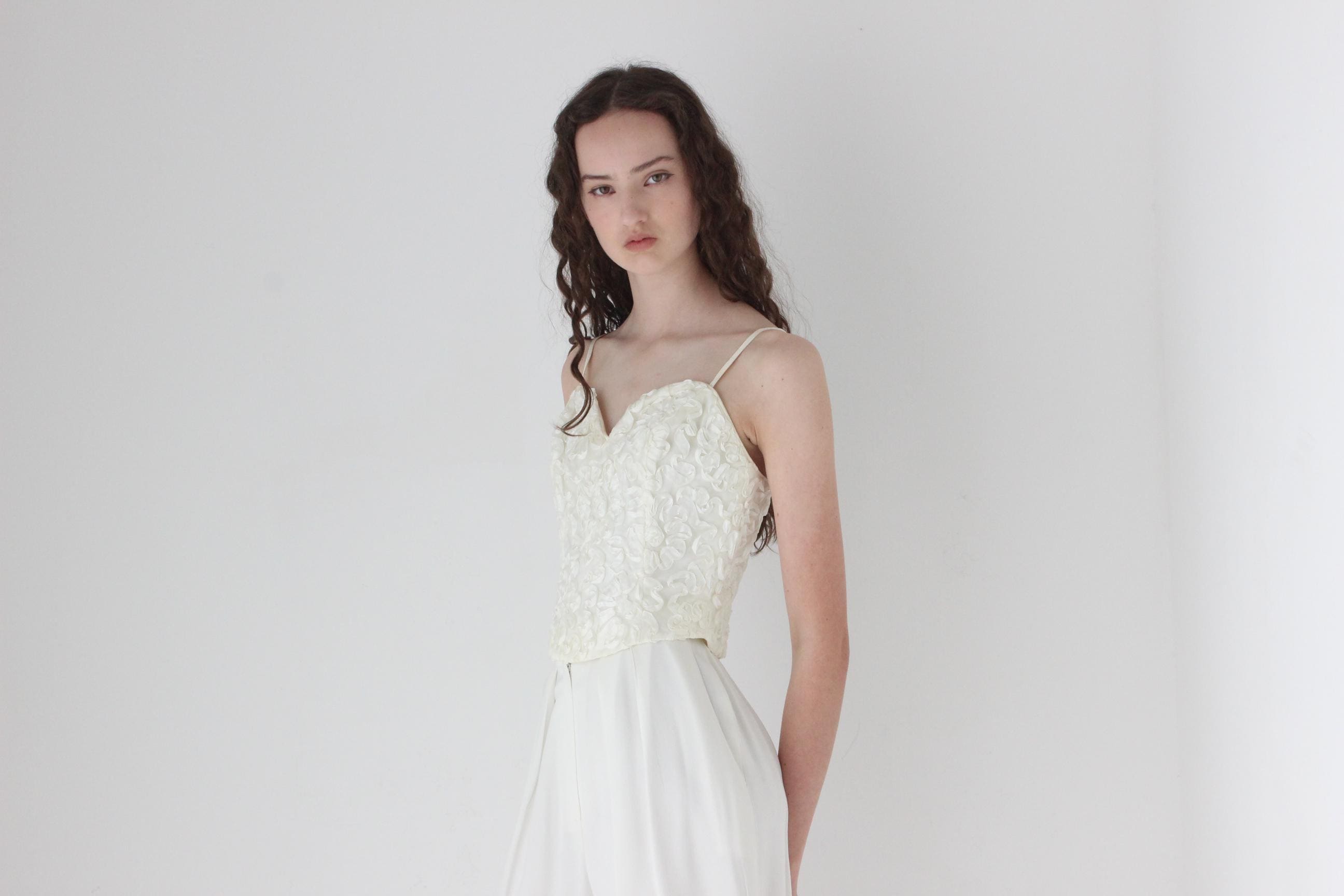 80s 3D Embroidered Corset