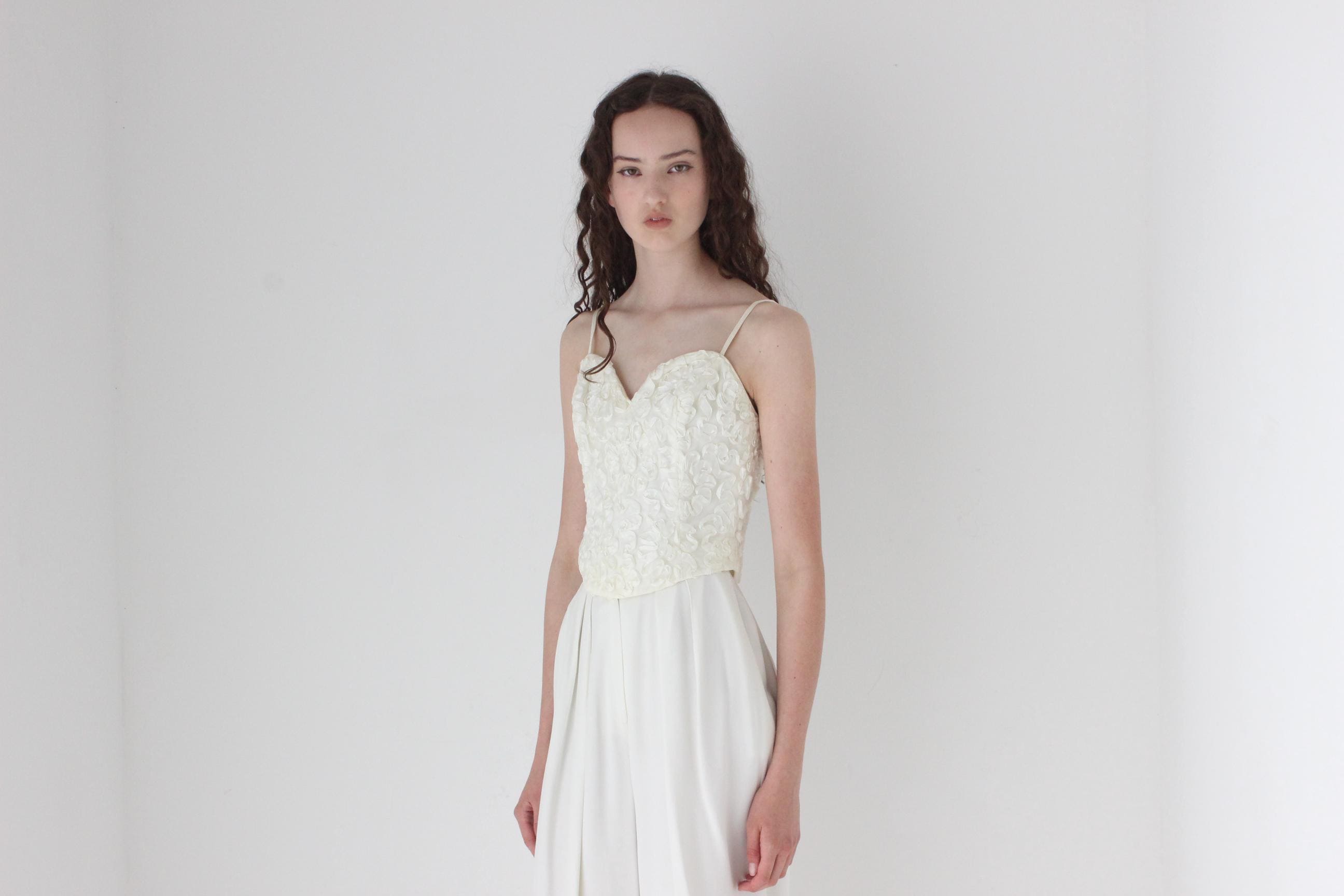 80s 3D Embroidered Corset