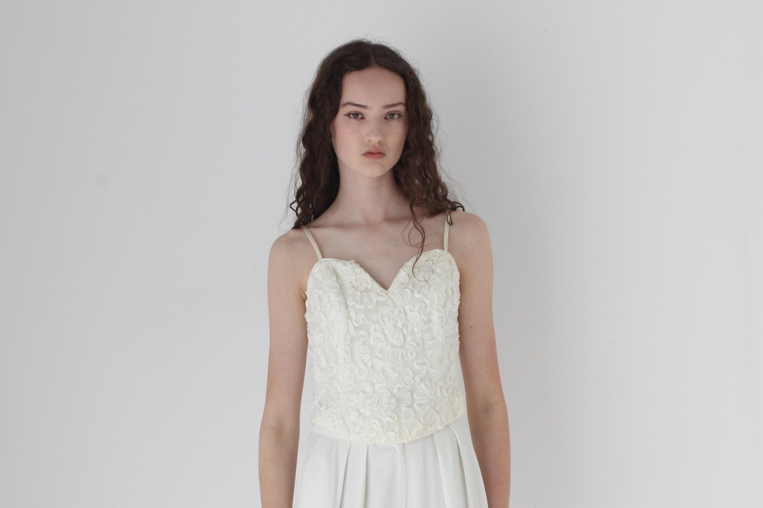 80s 3D Embroidered Corset