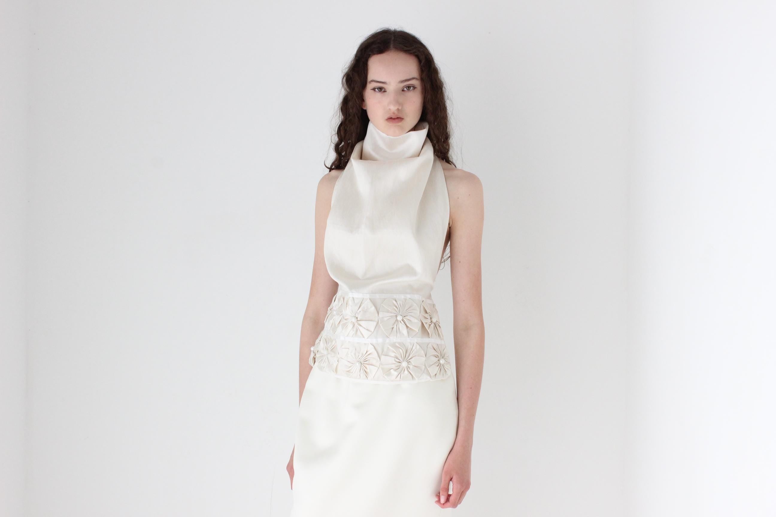 Avant Garde Pinwheel Pearl Halter Top