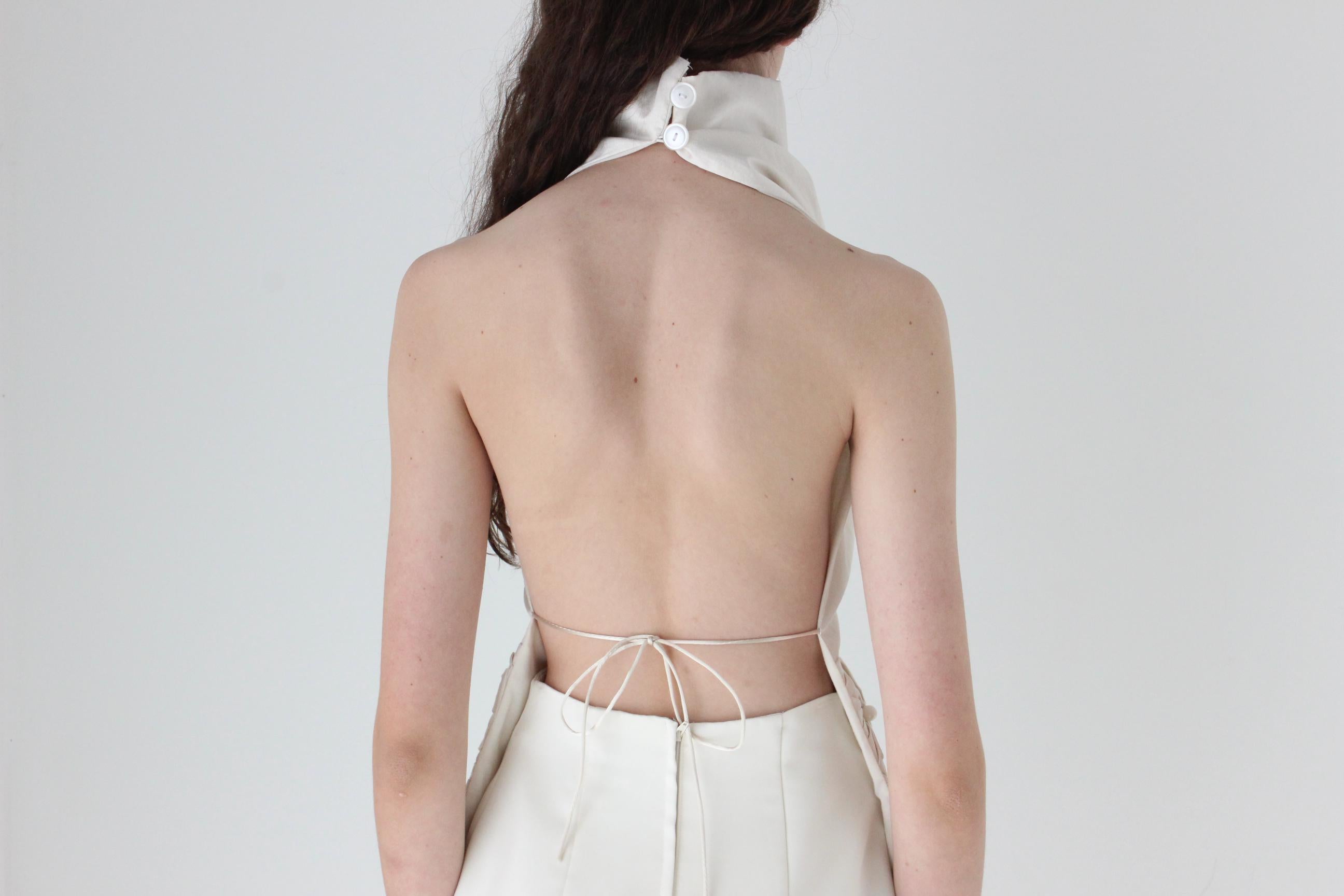 Avant Garde Pinwheel Pearl Halter Top
