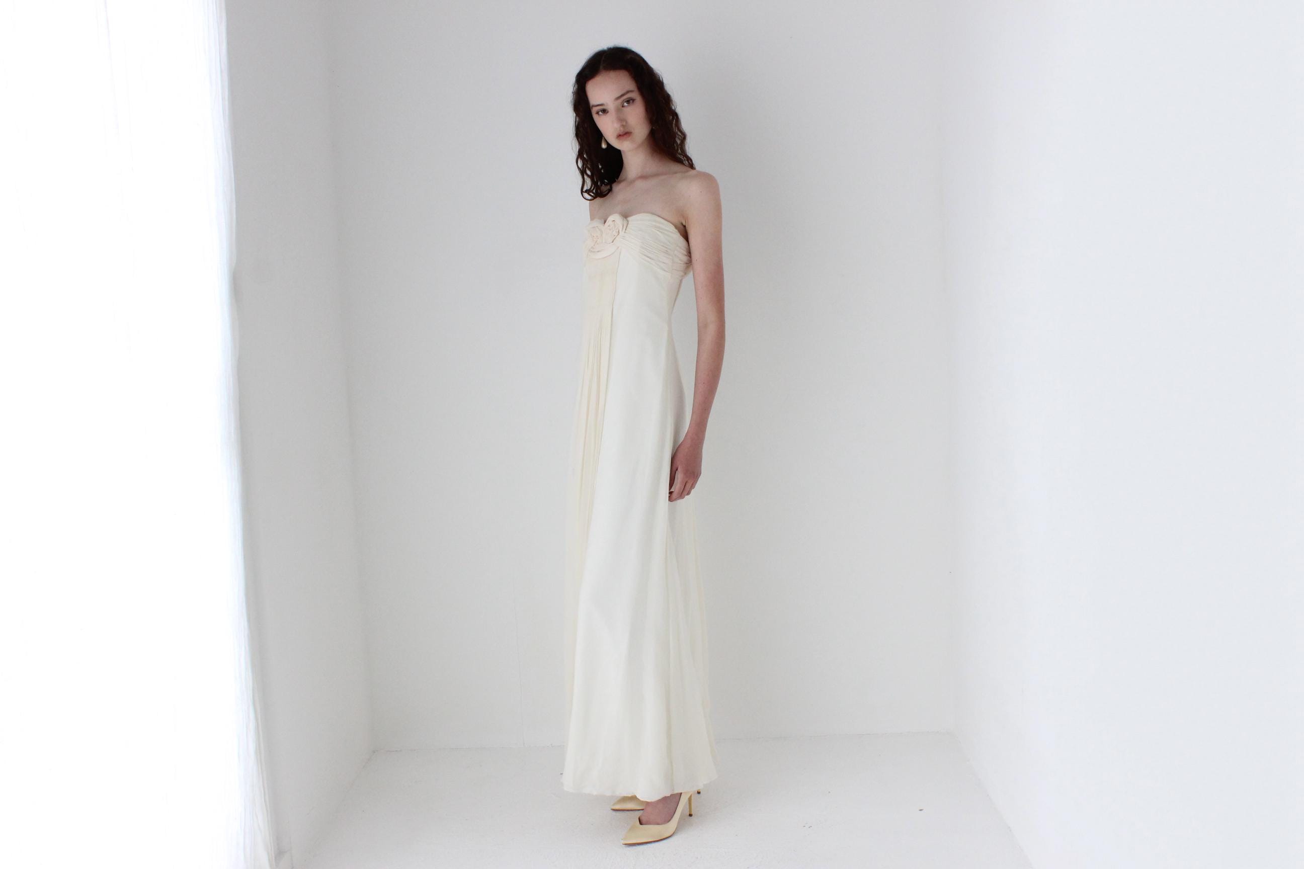 2000s Lisa Ho Whimsical Silk Georgette Gown
