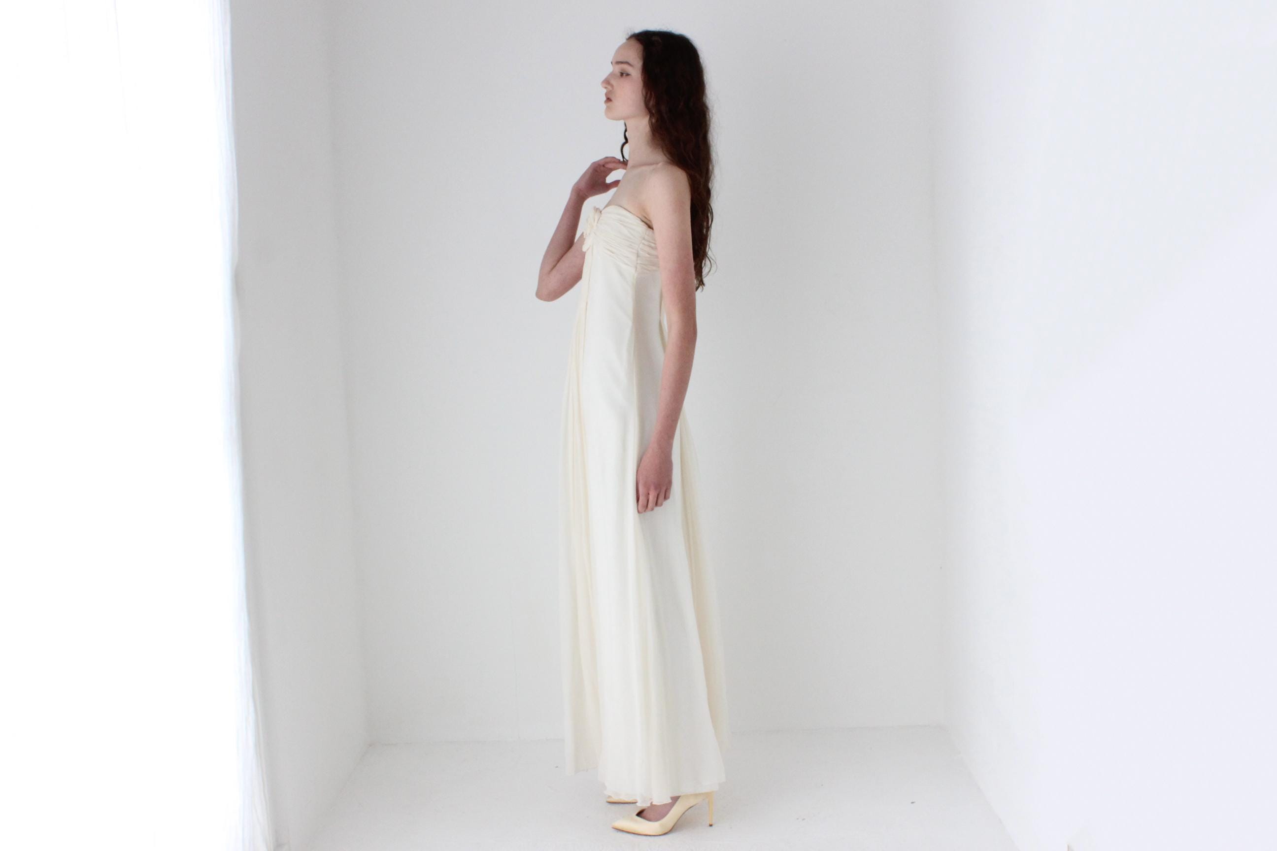 2000s Lisa Ho Whimsical Silk Georgette Gown