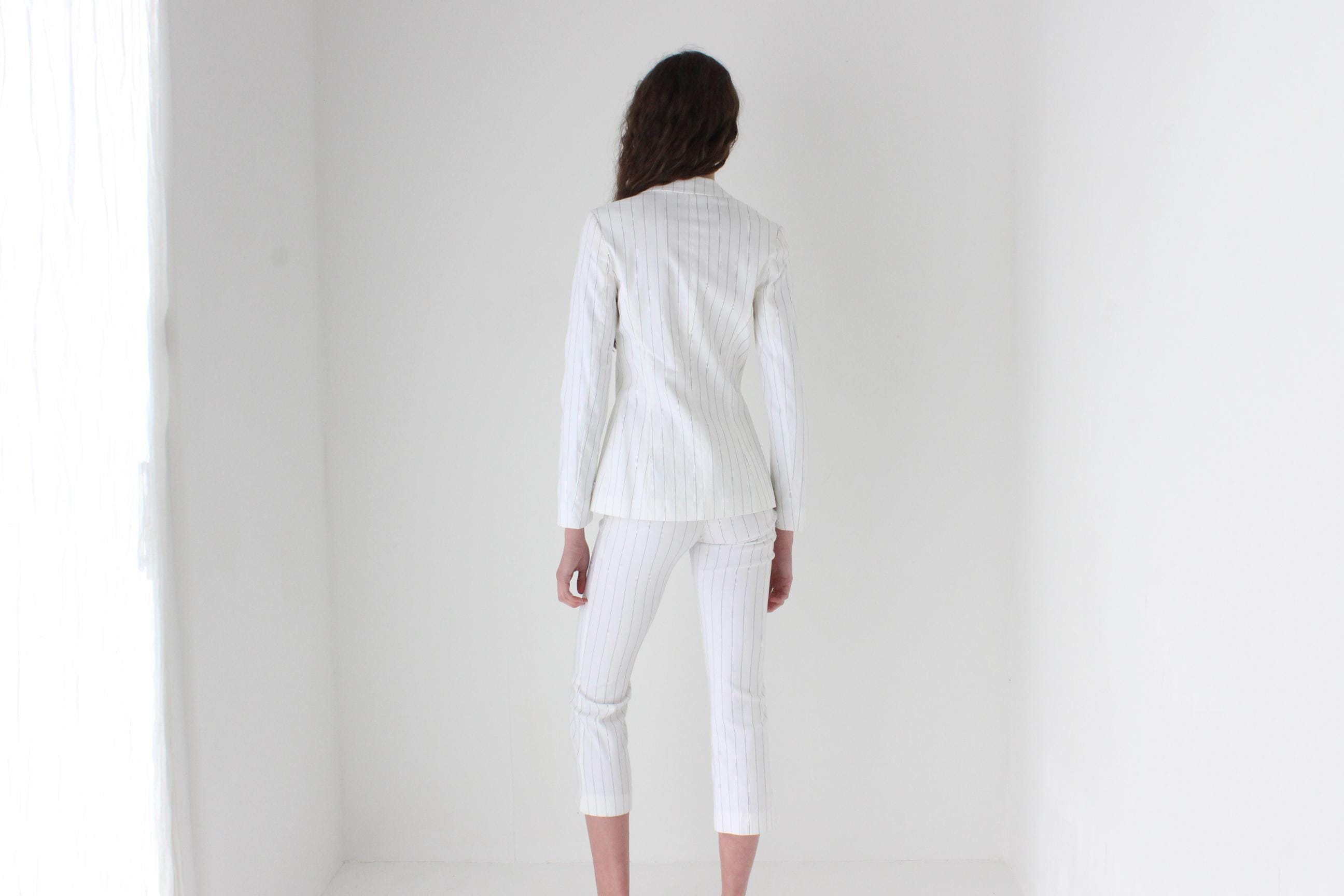 Y2K Pinstripe Capri Suit
