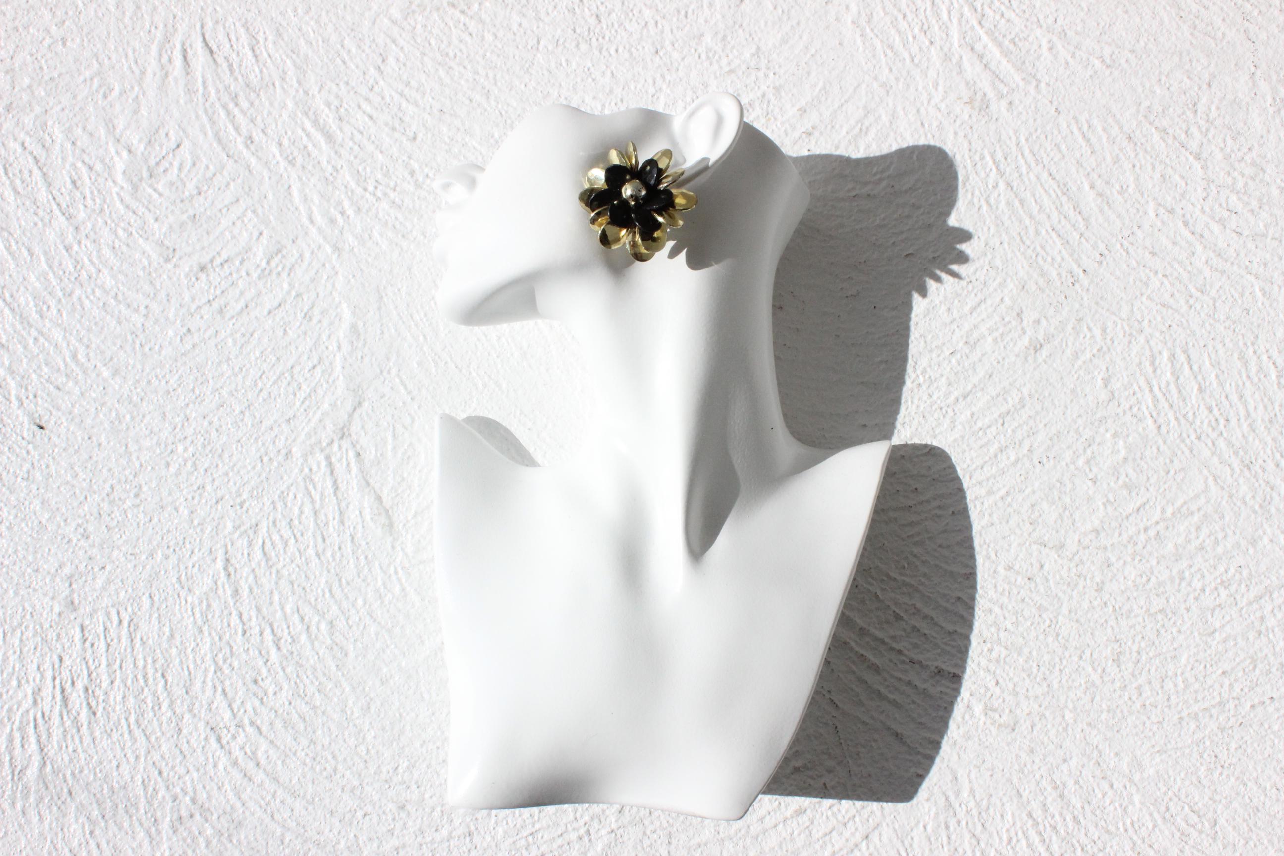 80s Fun Beaded Oversized Flower Clip Ons