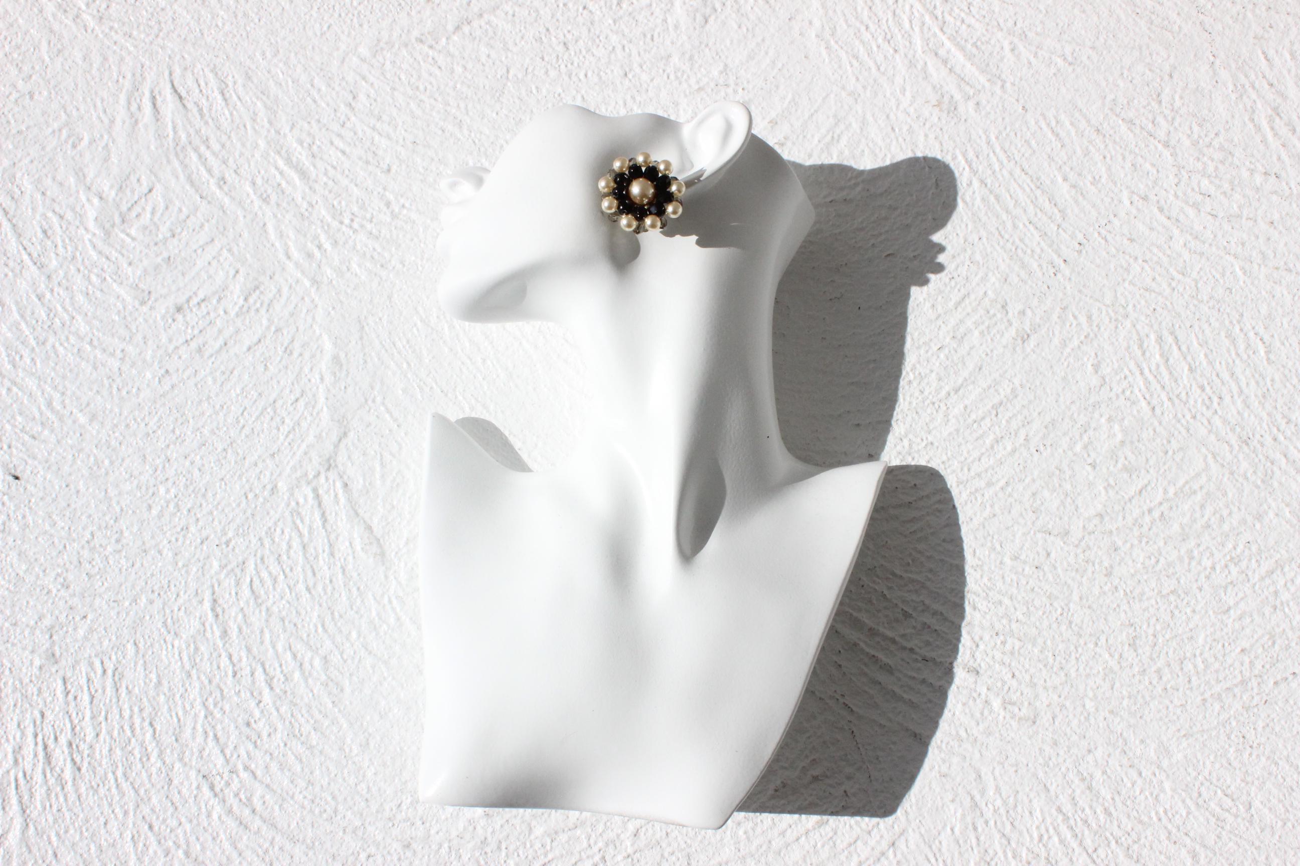 60s Beaded 'Flower' Clip Ons