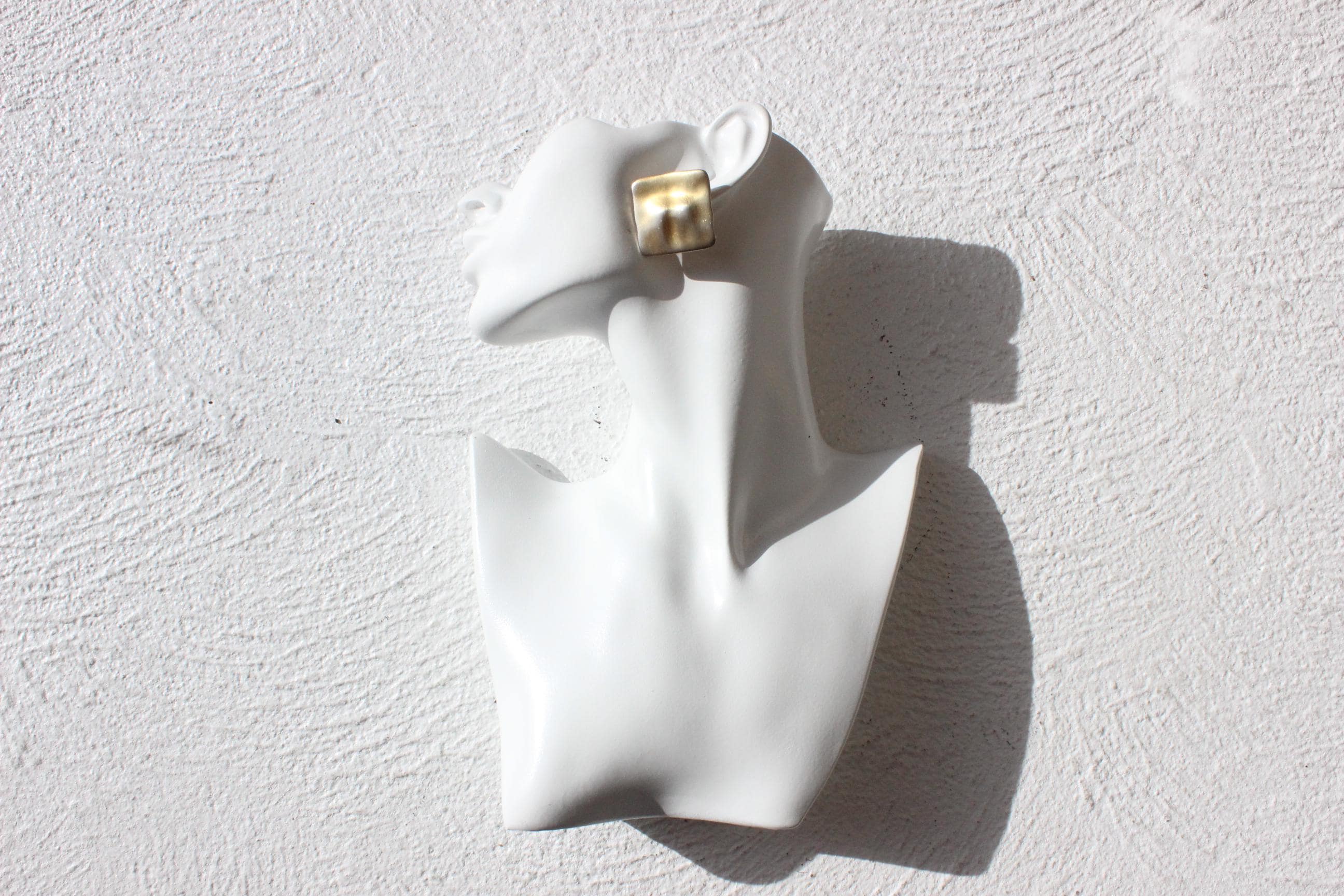 FRENCH COLLECTION 80s Brutalist Clip On Earrings by Maxine Denker