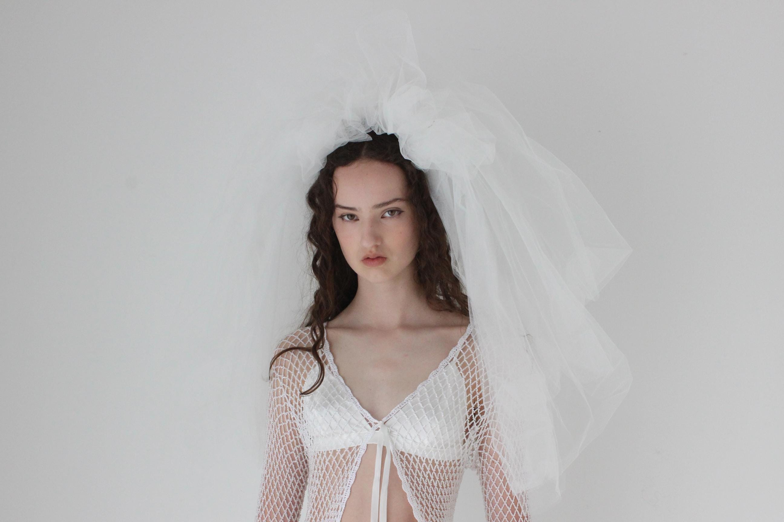 Outrageous 80s Voluminous Tulle Veil