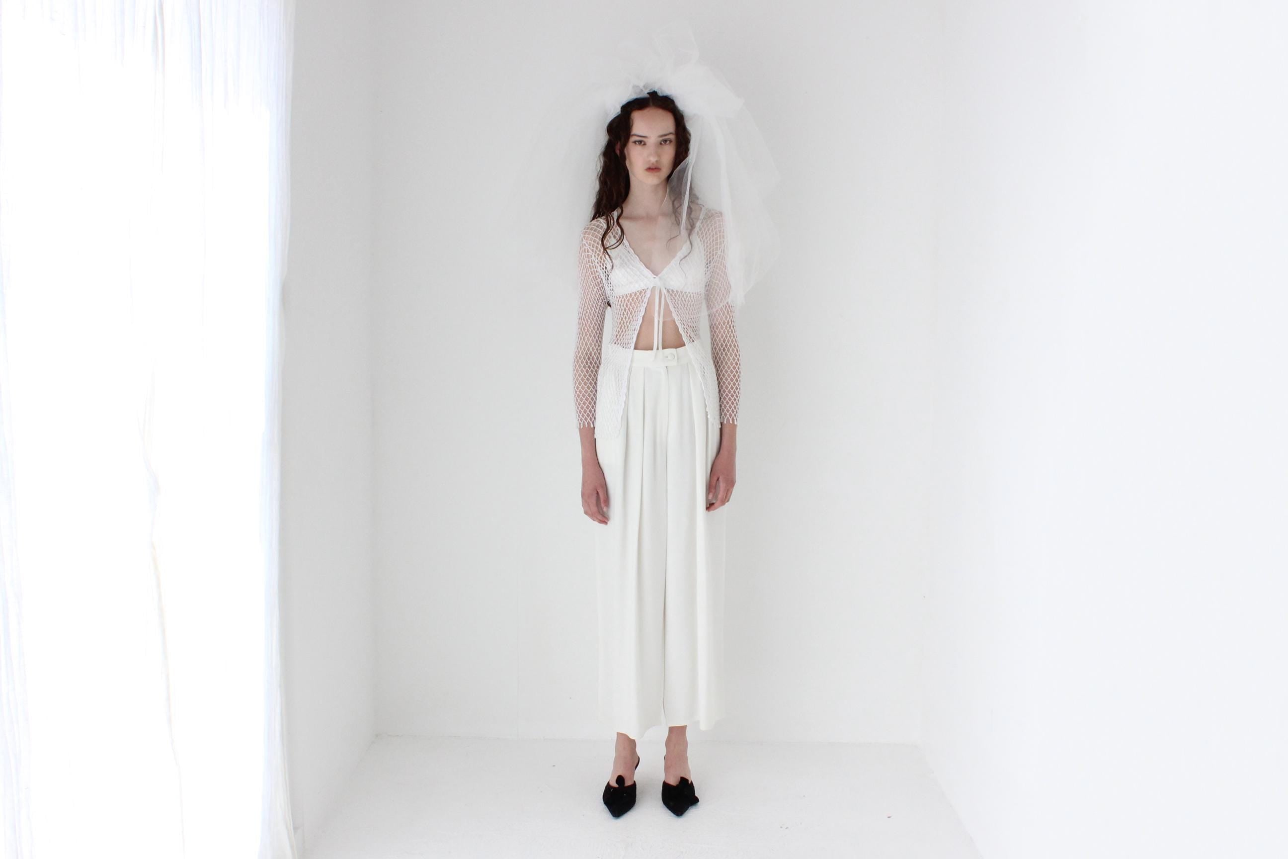 Y2K Beaded Net Party Top