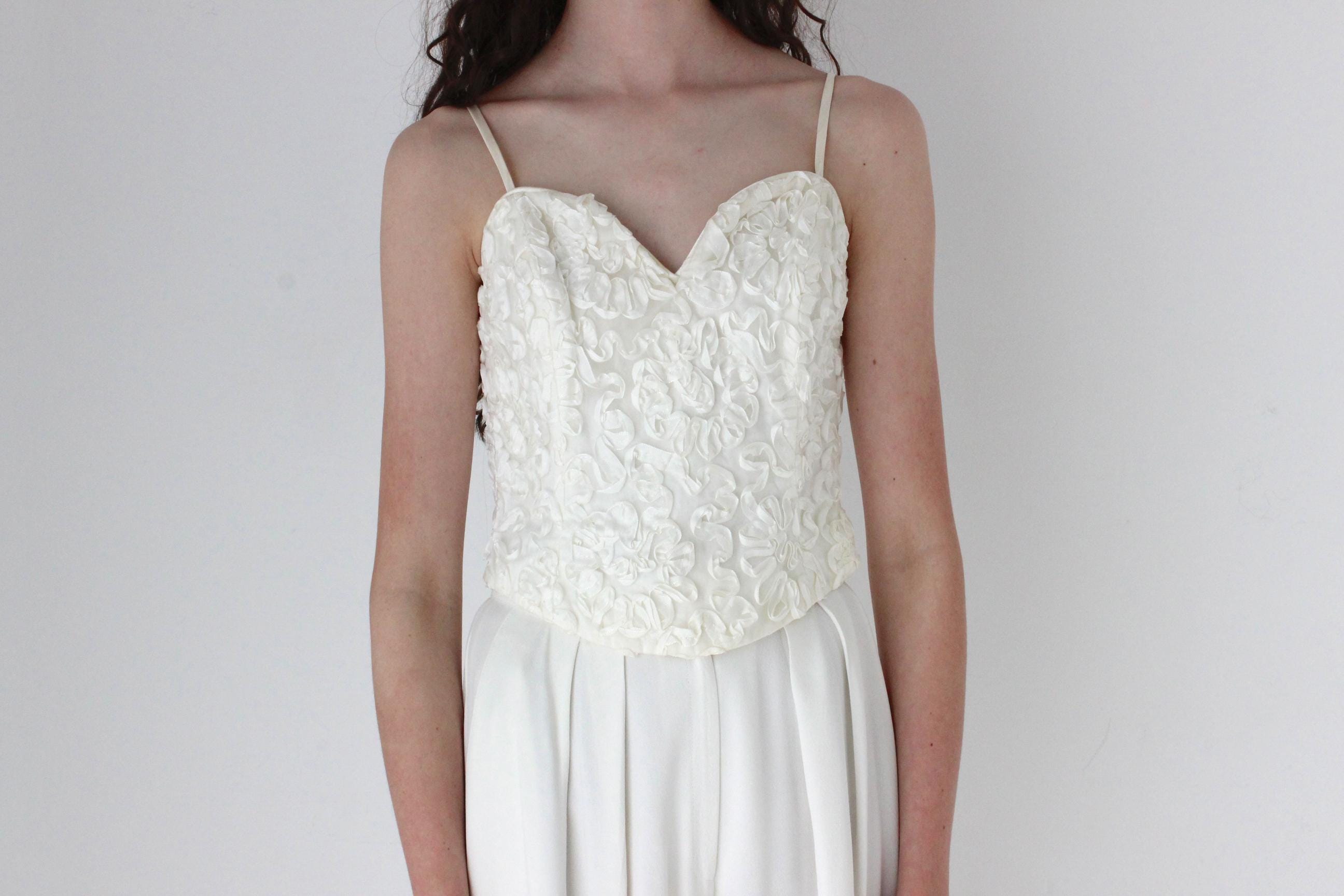80s 3D Embroidered Corset