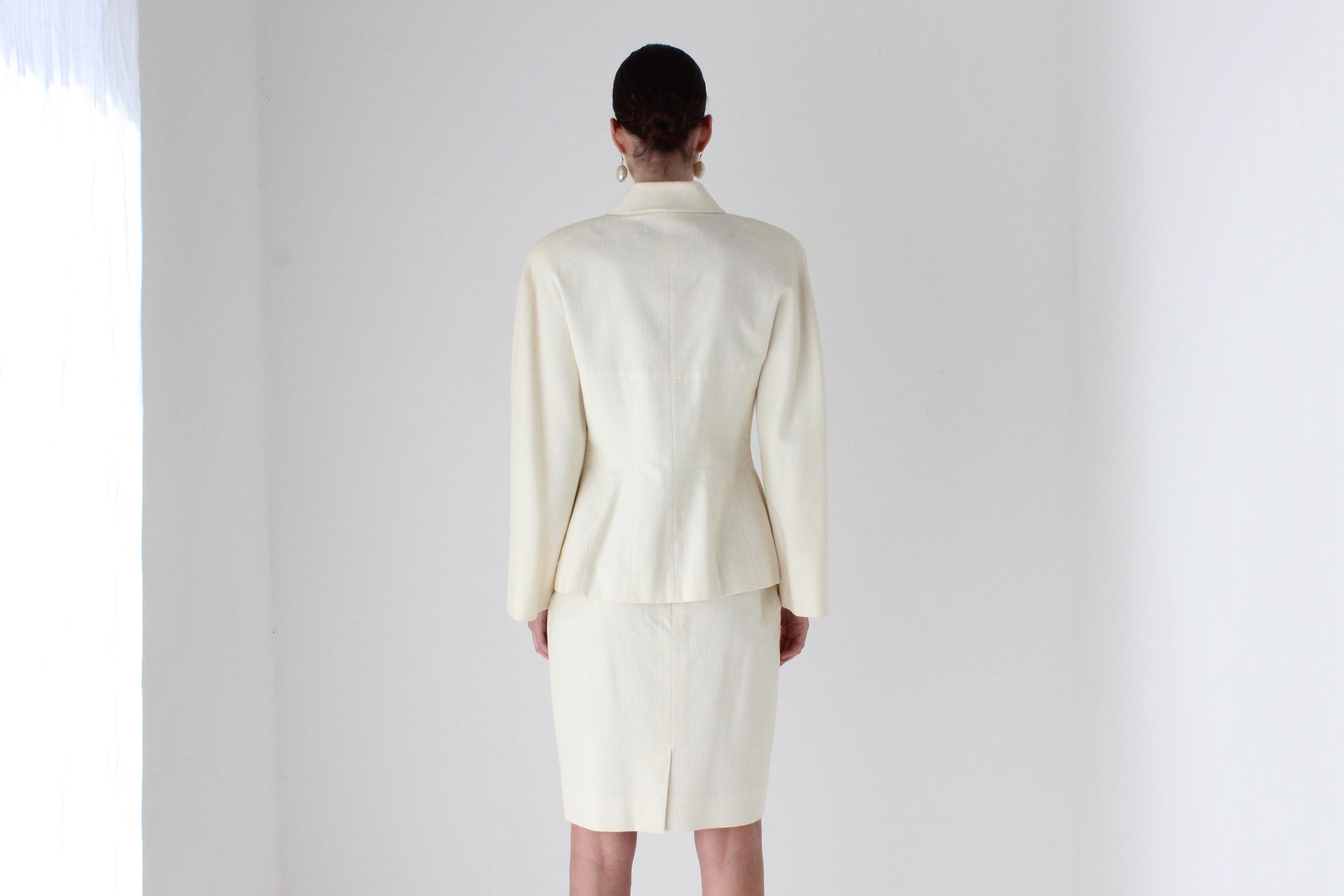 80s Karl Lagerfeld Raglan Shoulder Bridal Suit