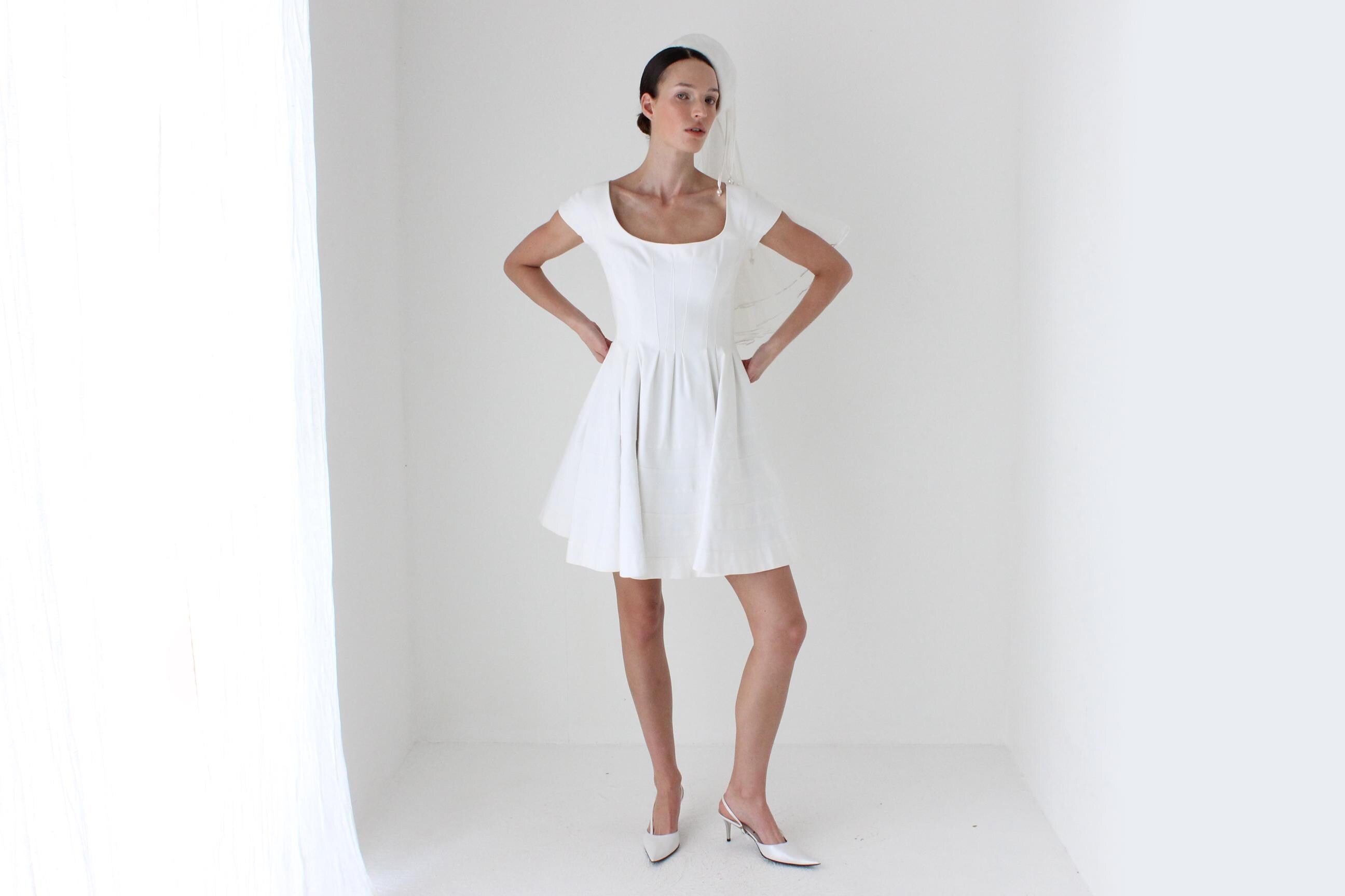 2000s Zac Posen Romantic Scoop Neck Mini
