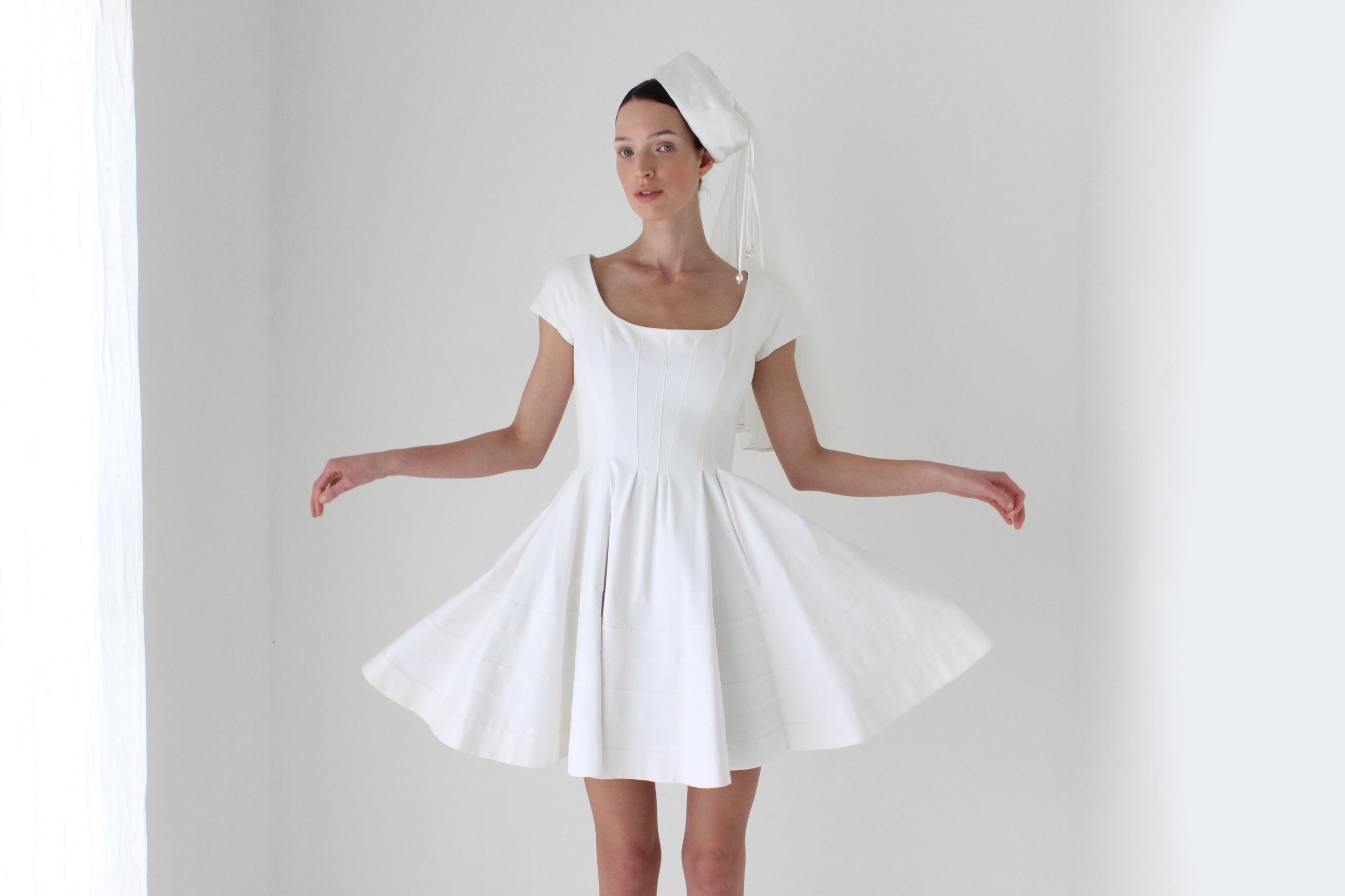 2000s Zac Posen Romantic Scoop Neck Mini
