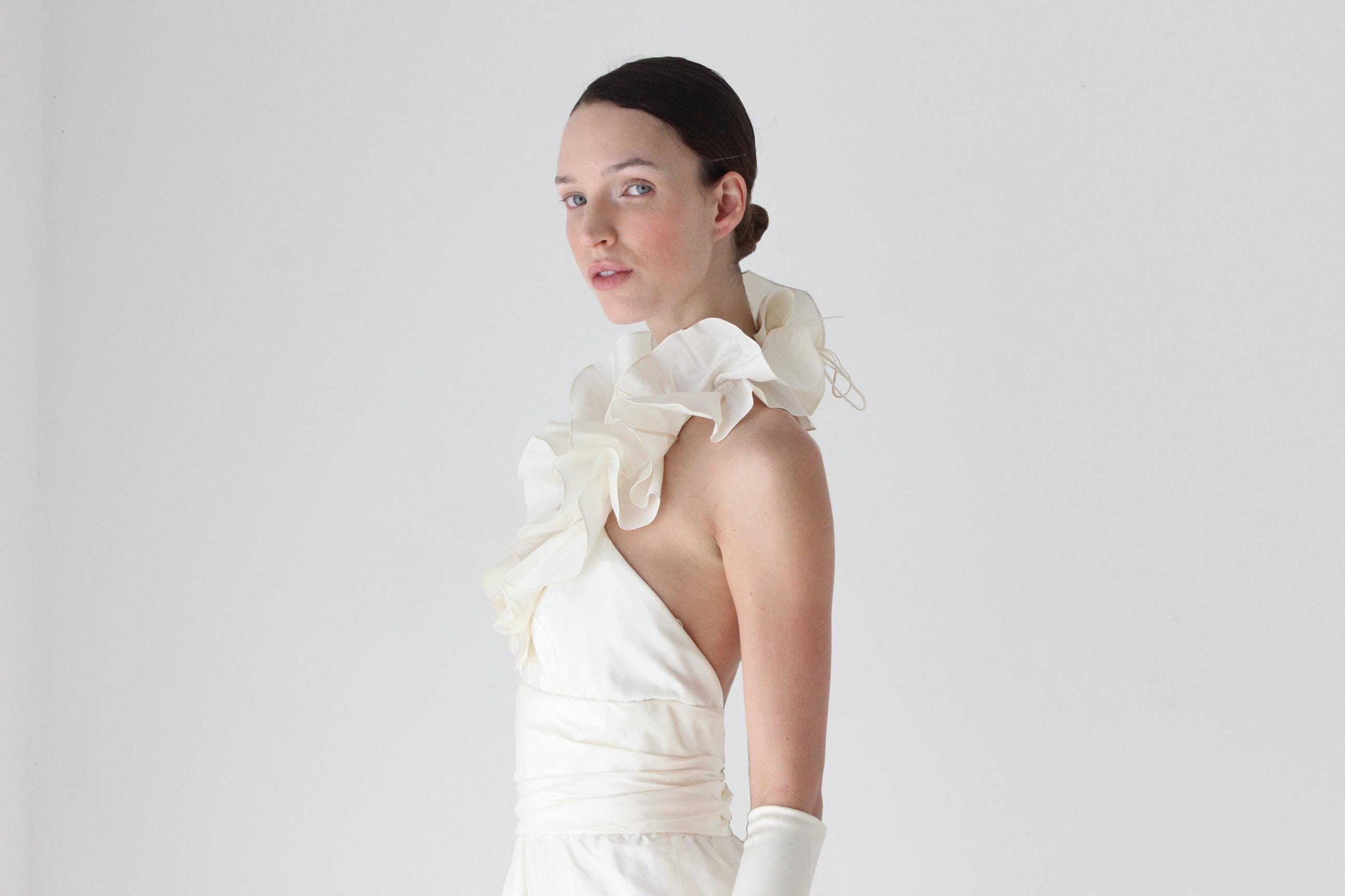 2011 AMSALE Ruffle Silk Taffeta Mini