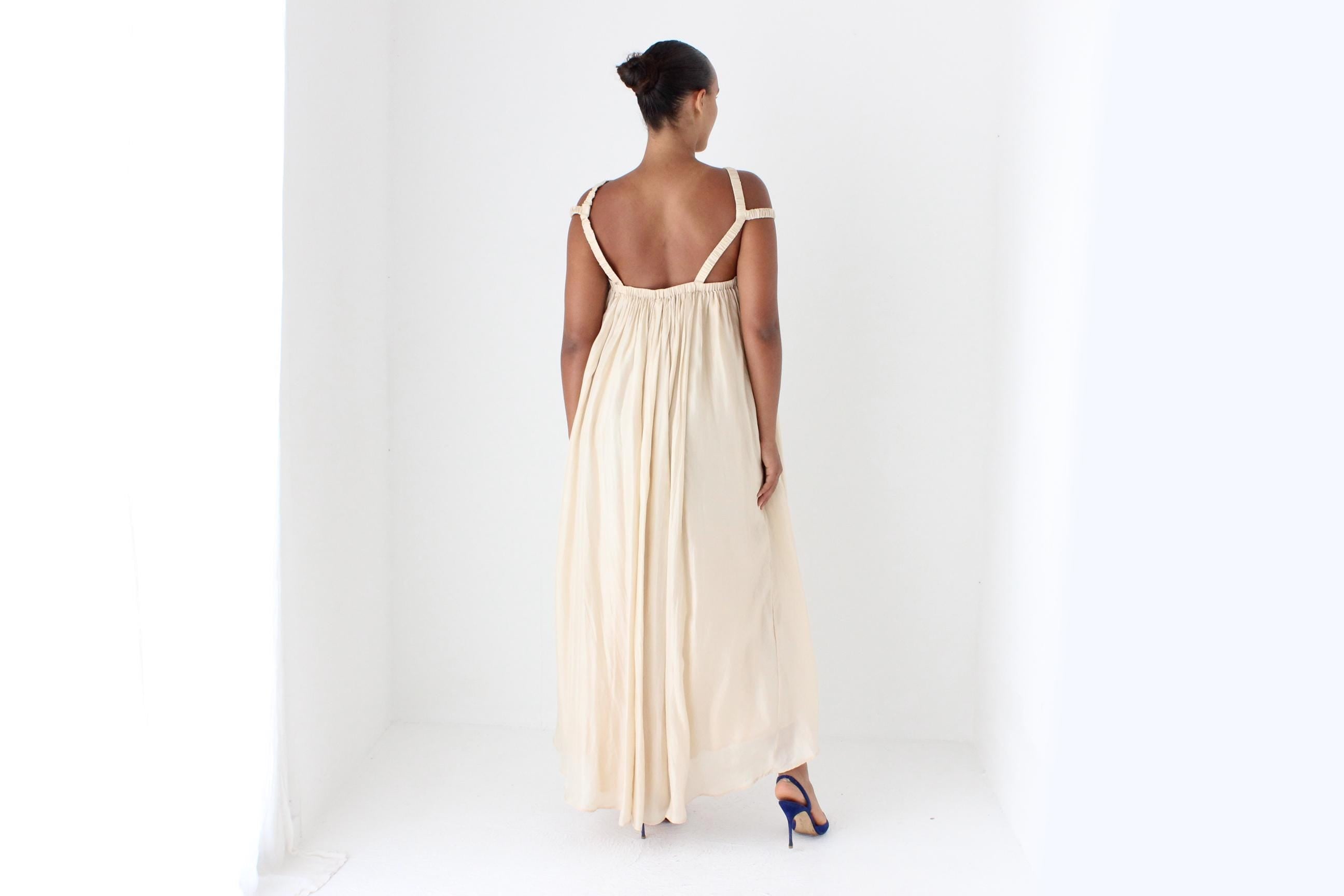 2000s Kirrily Johnson Featherweight Pure Silk Trapeze Dress