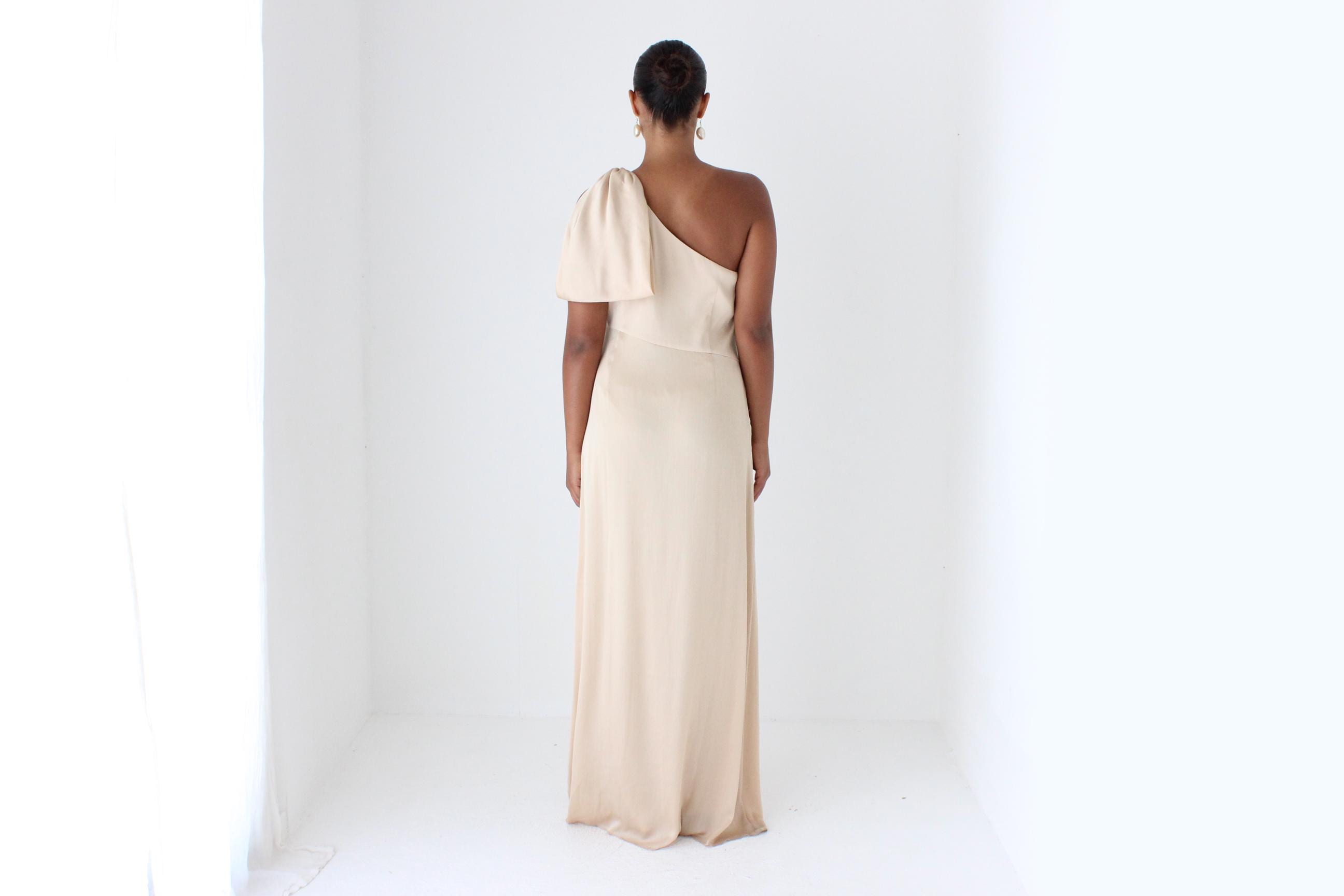 Sachin & Babi One Shoulder Rosewater Gown