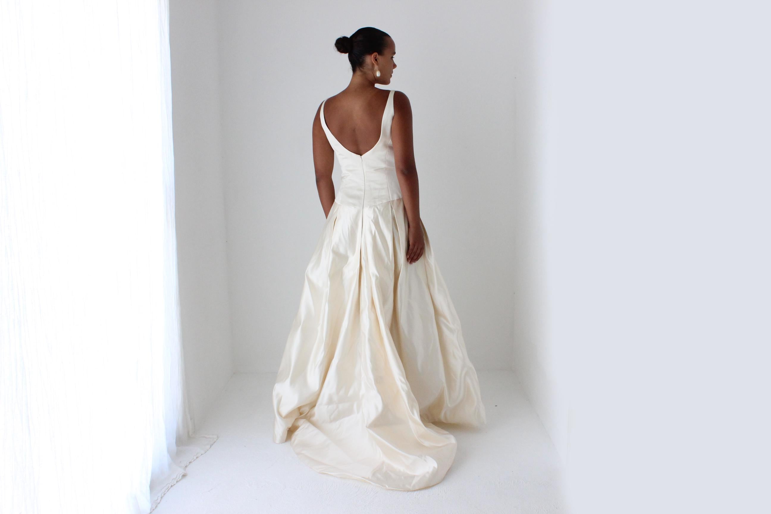 90s Jim Hjelm Minimal Candlelight Silk Gown