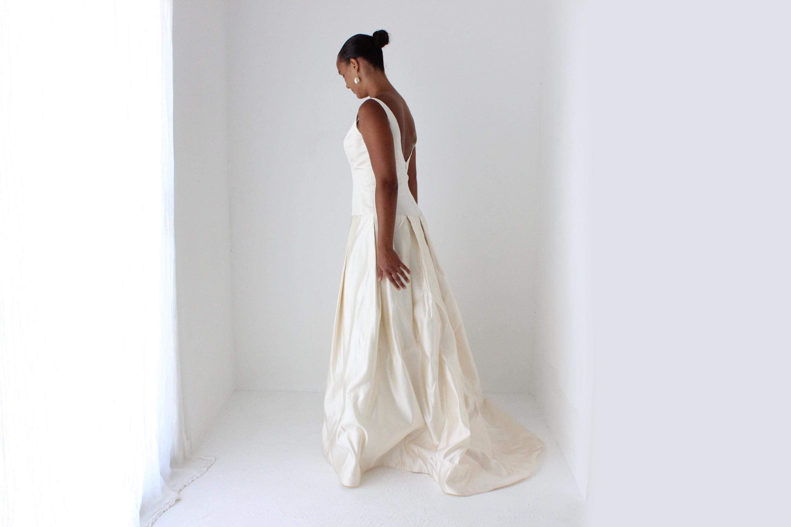 90s Jim Hjelm Minimal Candlelight Silk Gown
