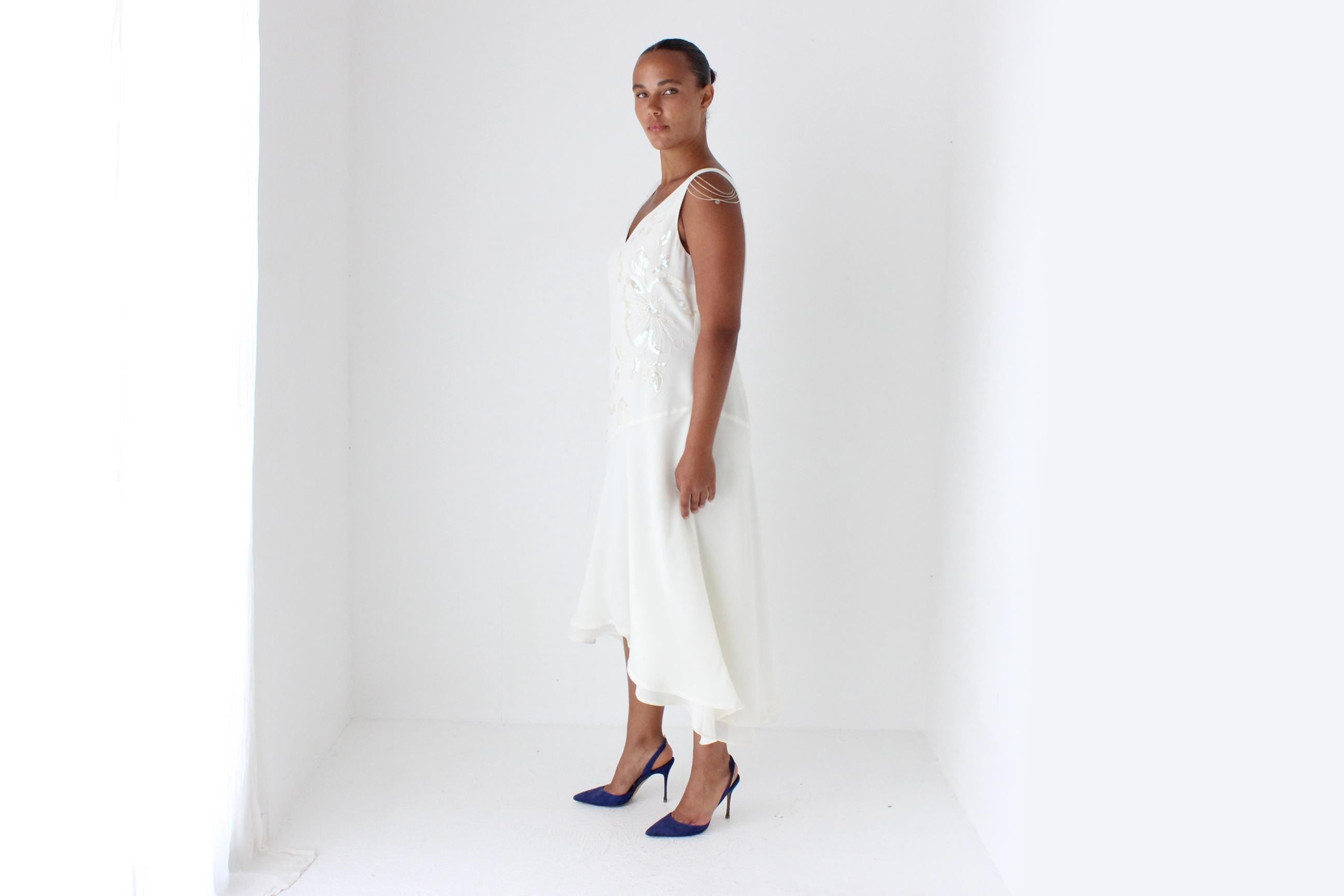 Y2K Asymmetric Jagged Hem Cocktail Dress