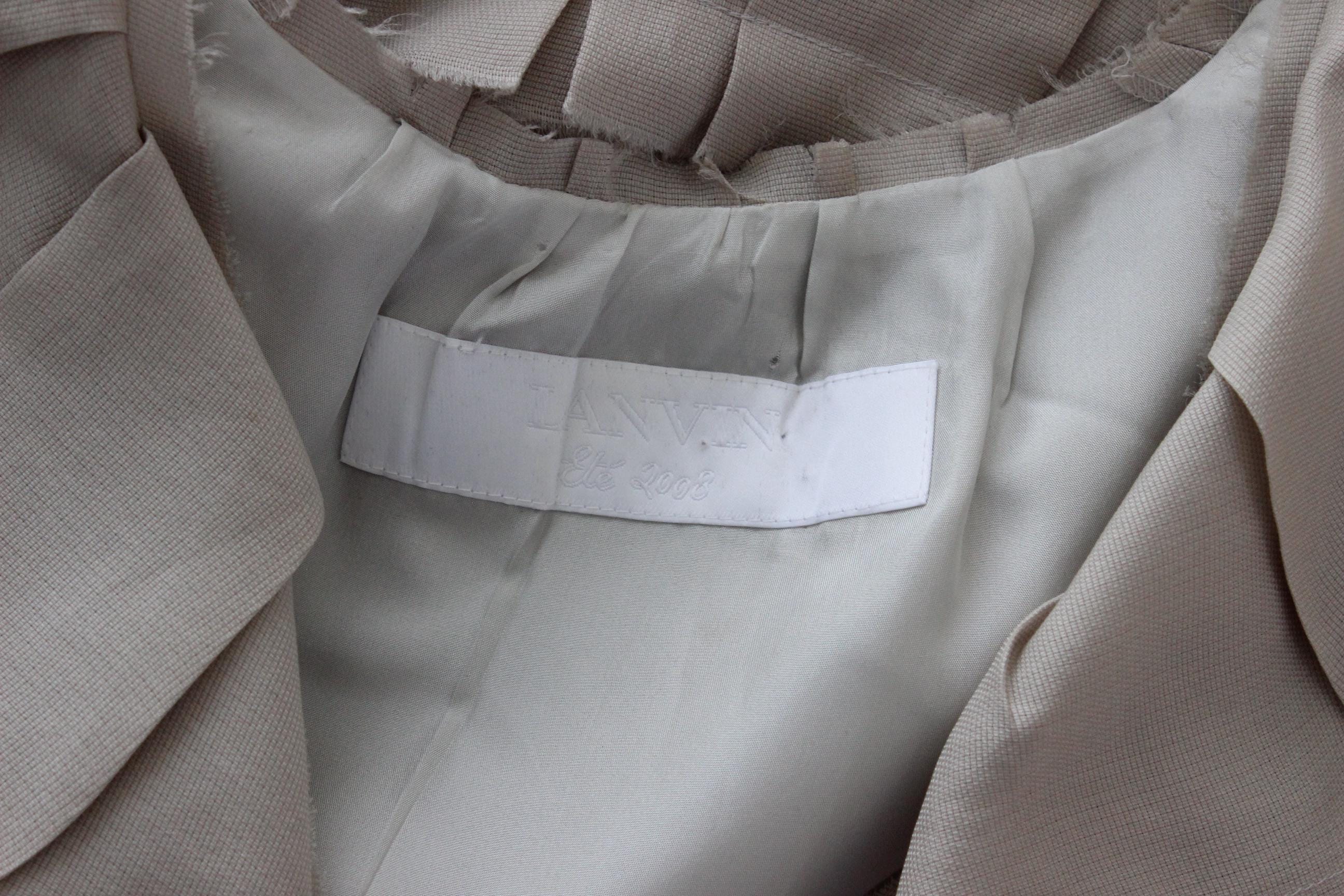 2008 LANVIN Paris Ruffle Anti-Bride Mini