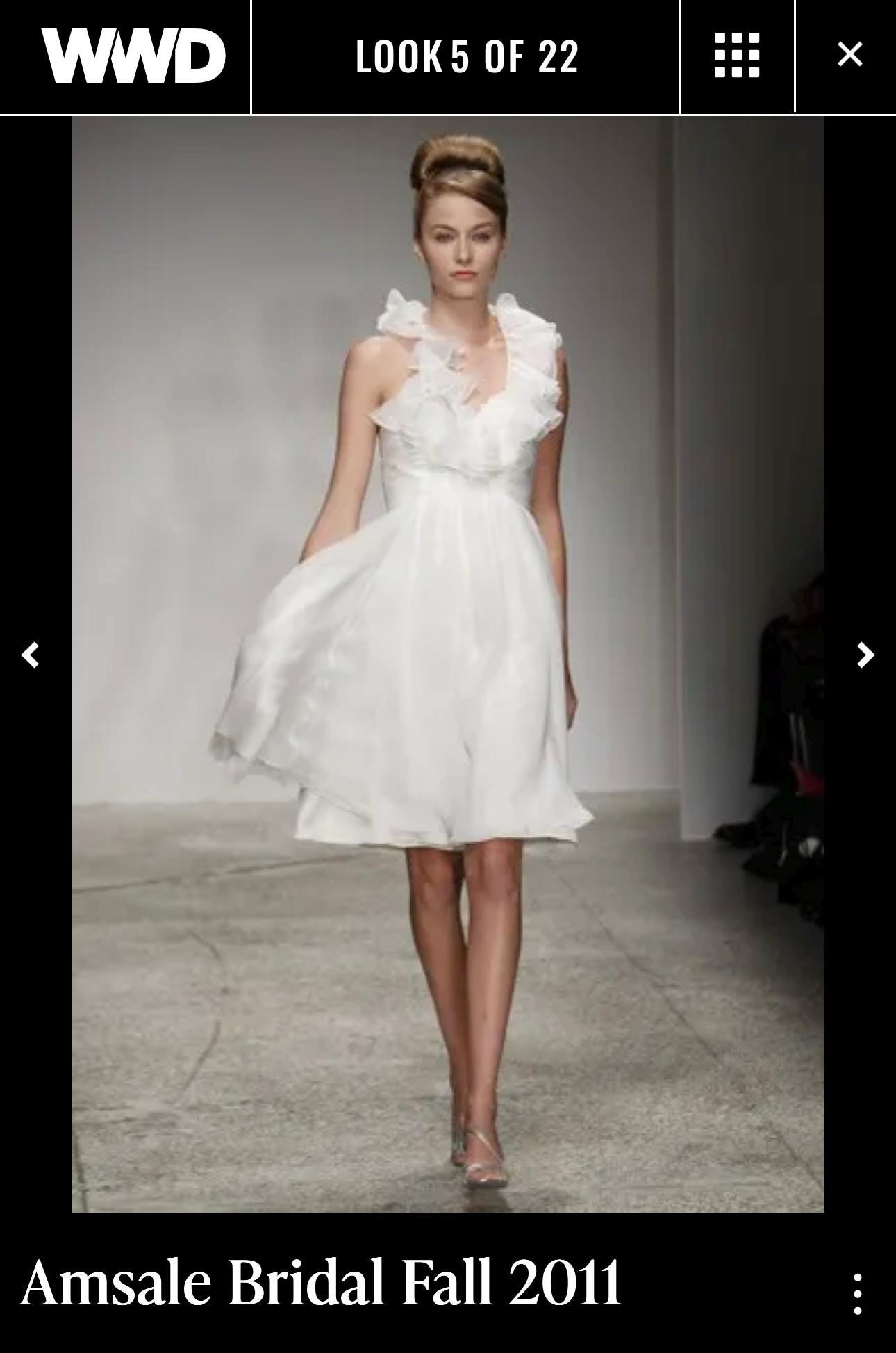 2011 AMSALE Ruffle Silk Taffeta Mini