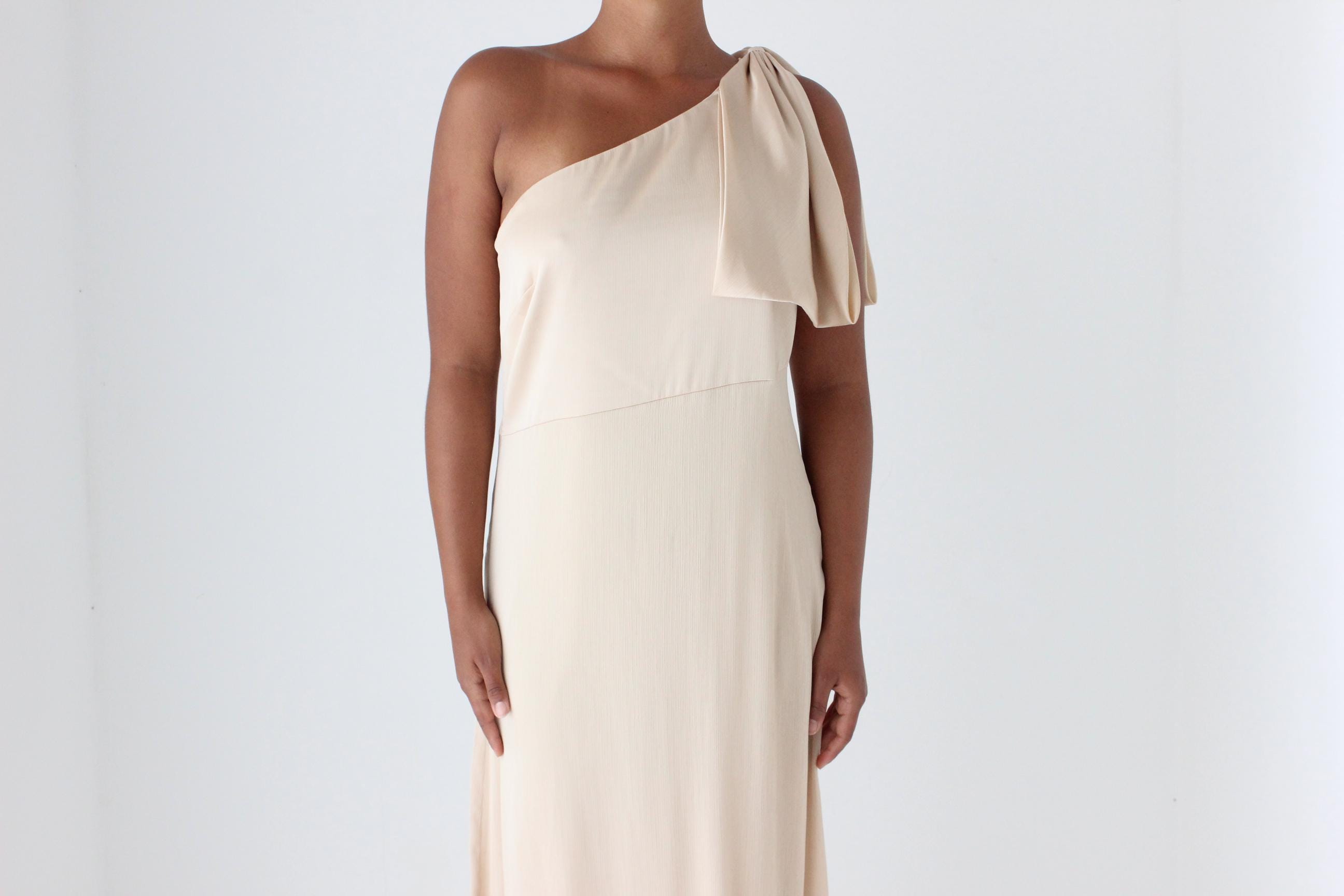 Sachin & Babi One Shoulder Rosewater Gown