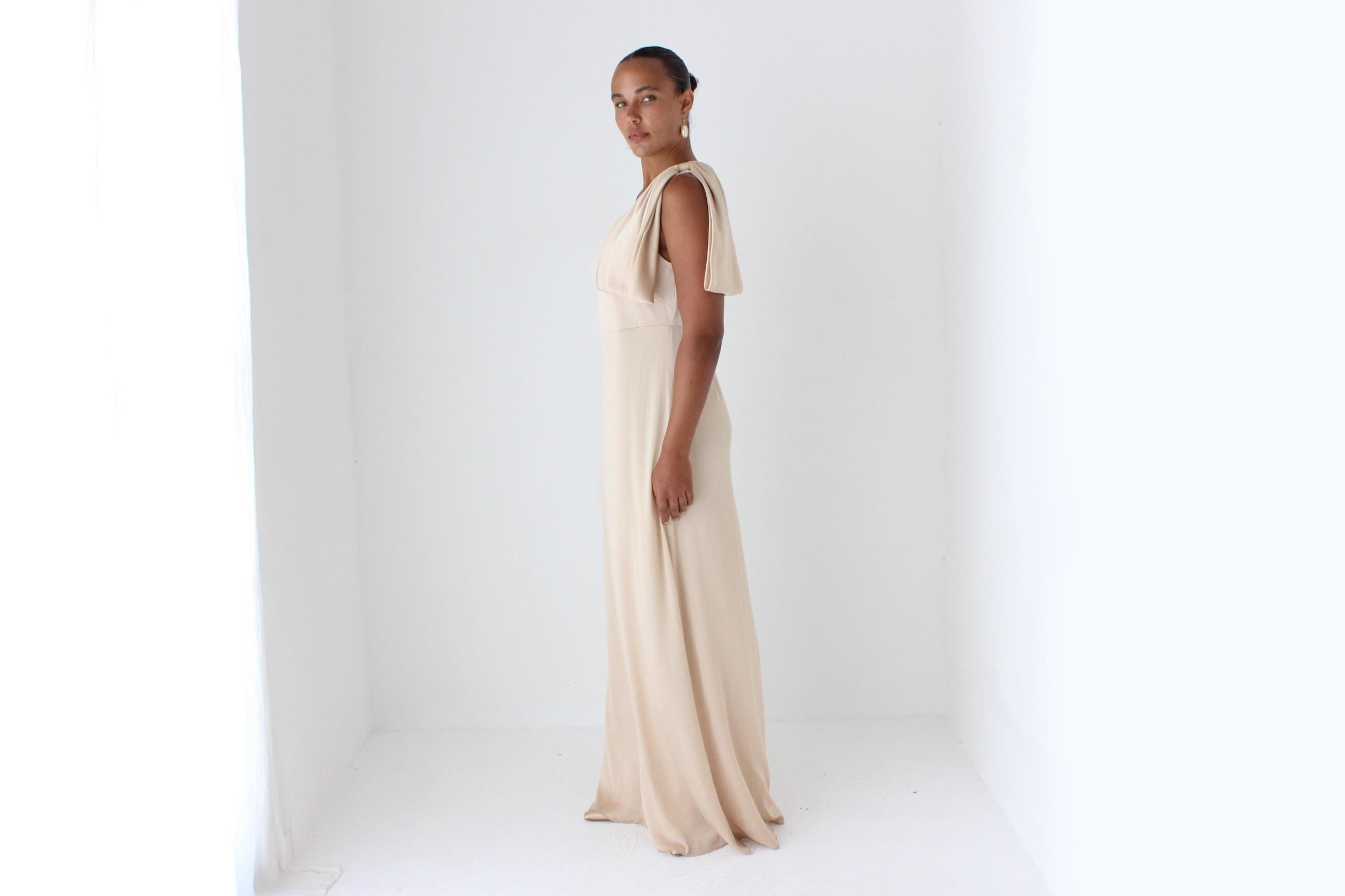 Sachin & Babi One Shoulder Rosewater Gown