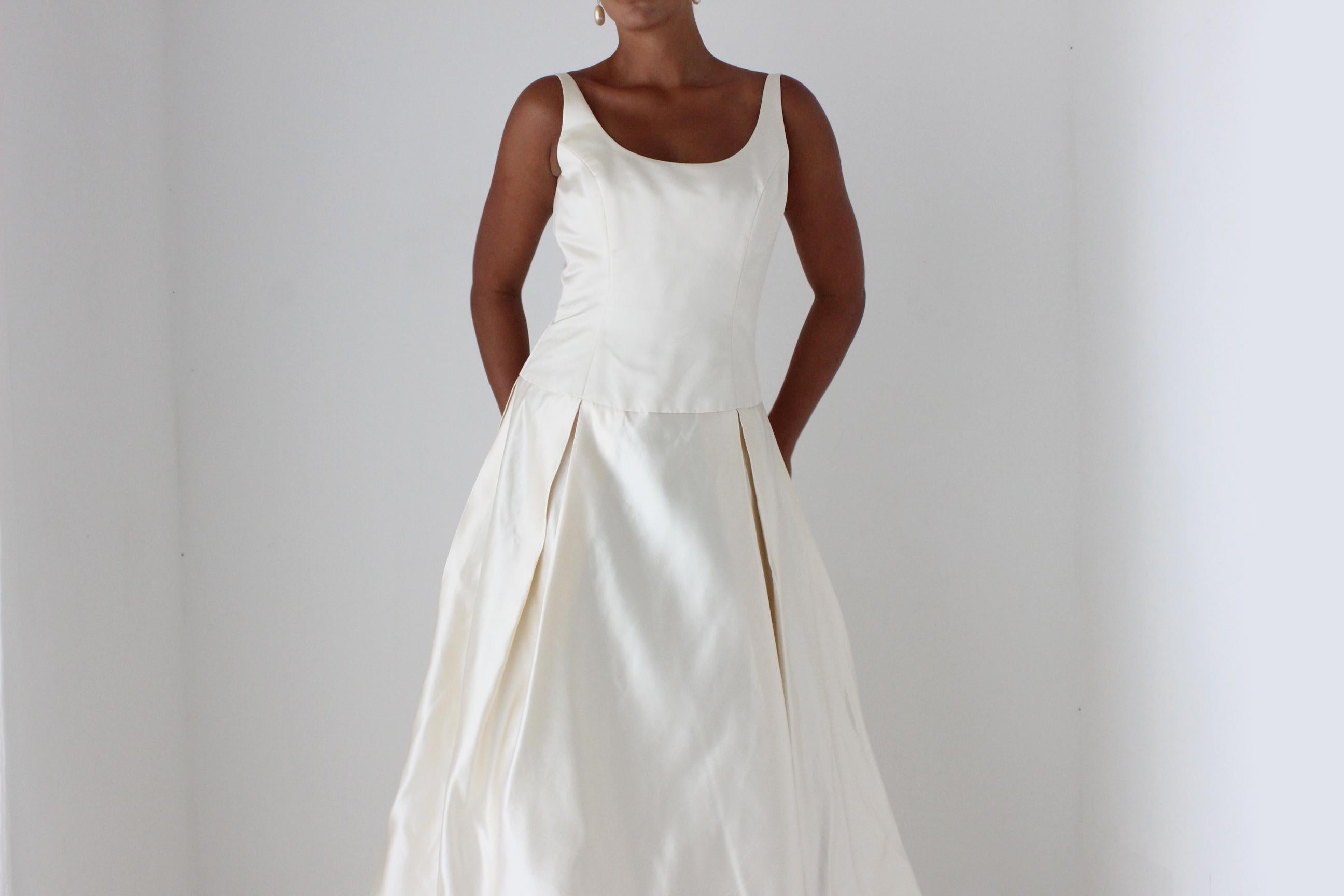 90s Jim Hjelm Minimal Candlelight Silk Gown