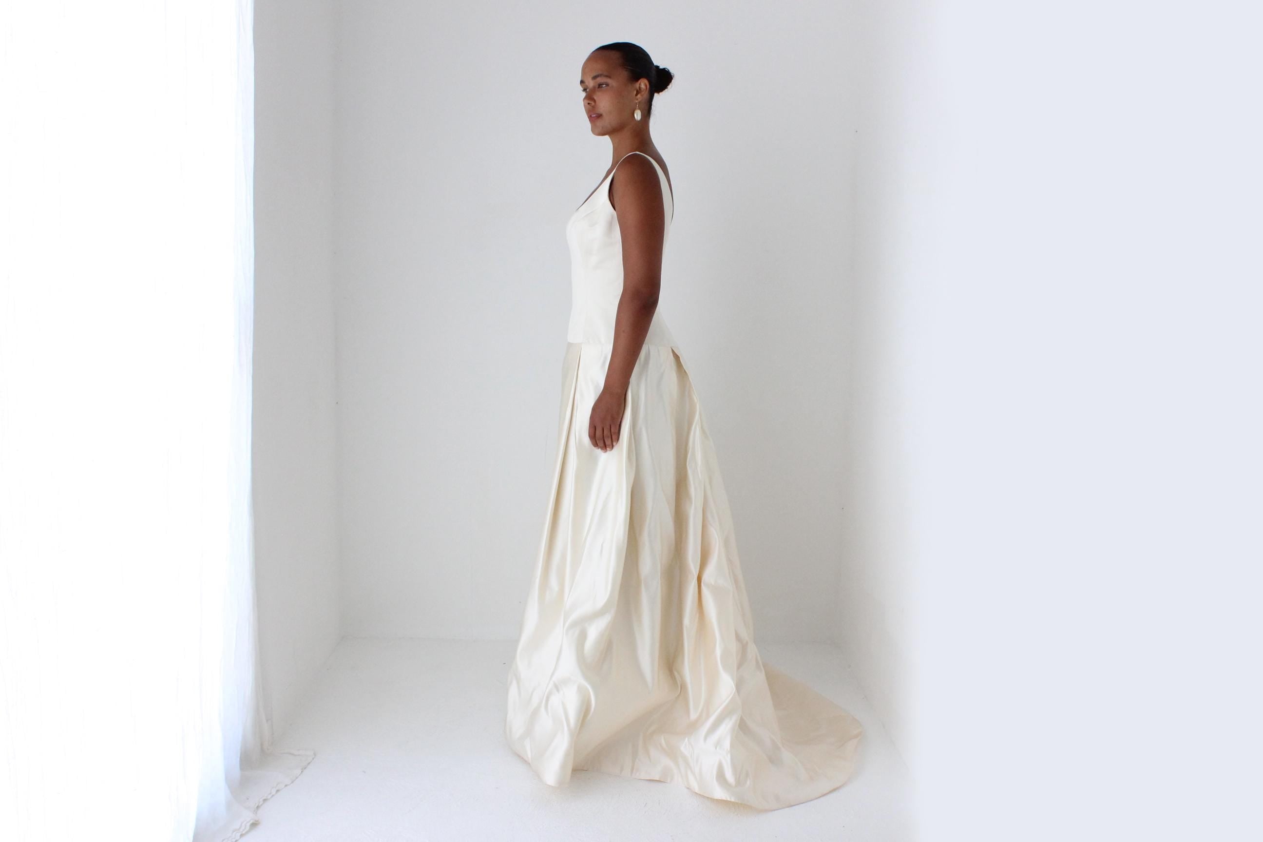 90s Jim Hjelm Minimal Candlelight Silk Gown