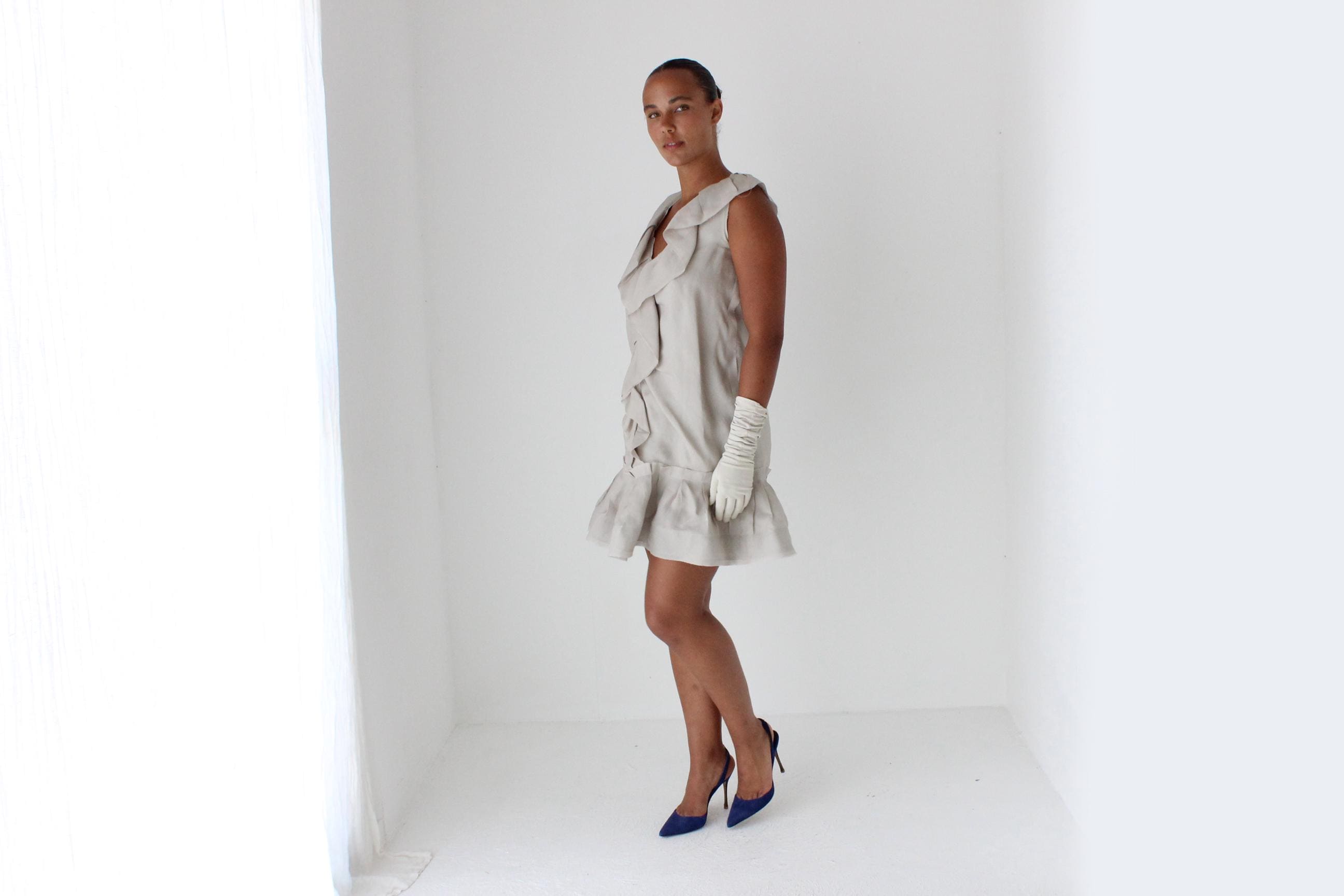 2008 LANVIN Paris Ruffle Anti-Bride Mini