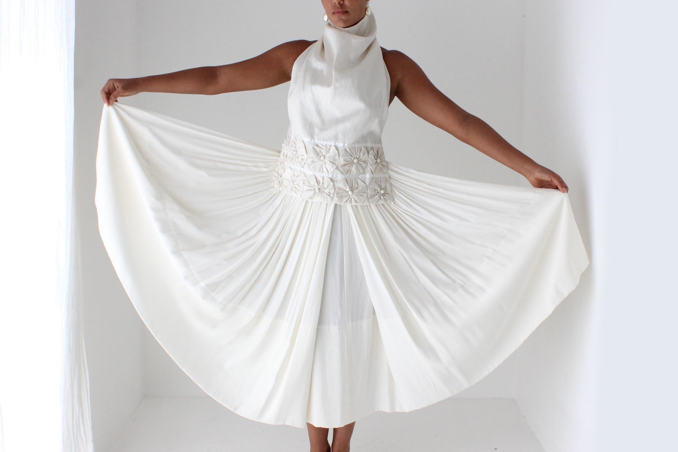 Sublime Custom Made 80s Pure Silk Circle Skirt