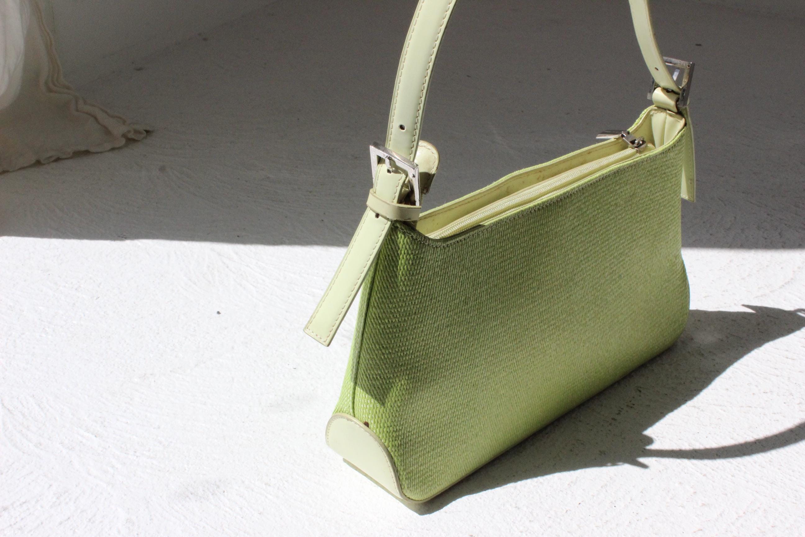 Y2K Lime Green Under Arm Handbag