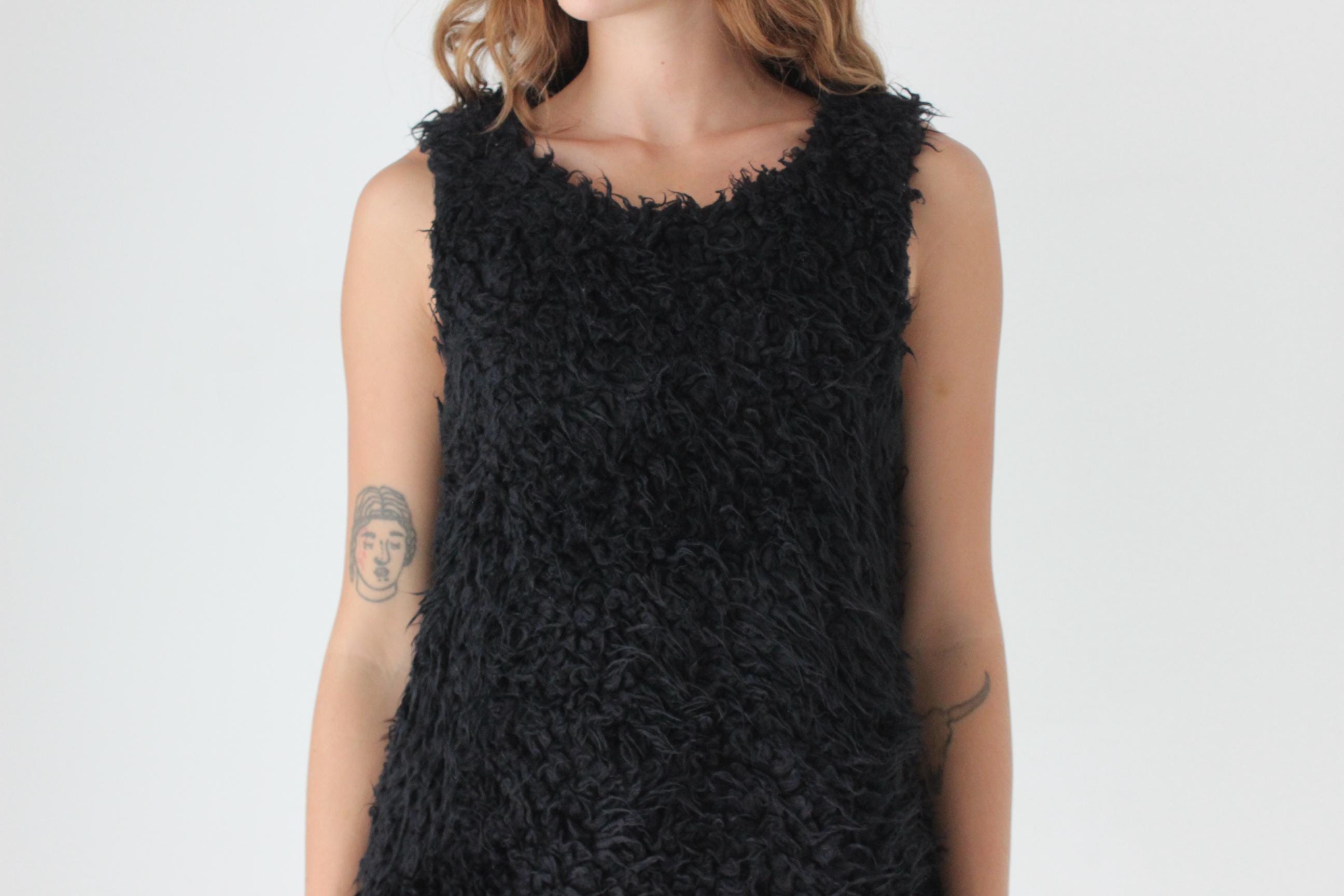 Collectible 90s New Zealand Designer Faux Fur A Line Mini