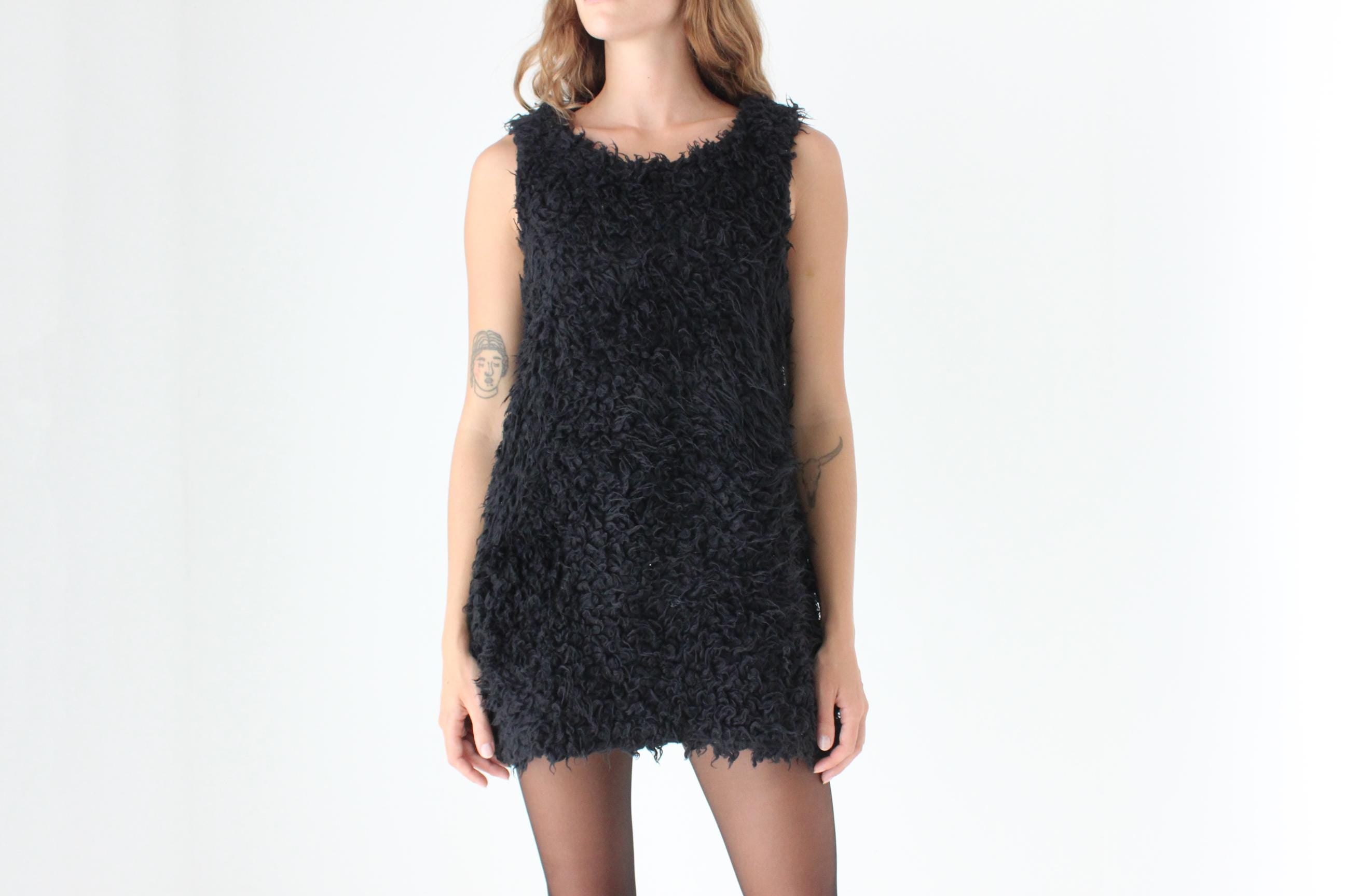 Collectible 90s New Zealand Designer Faux Fur A Line Mini