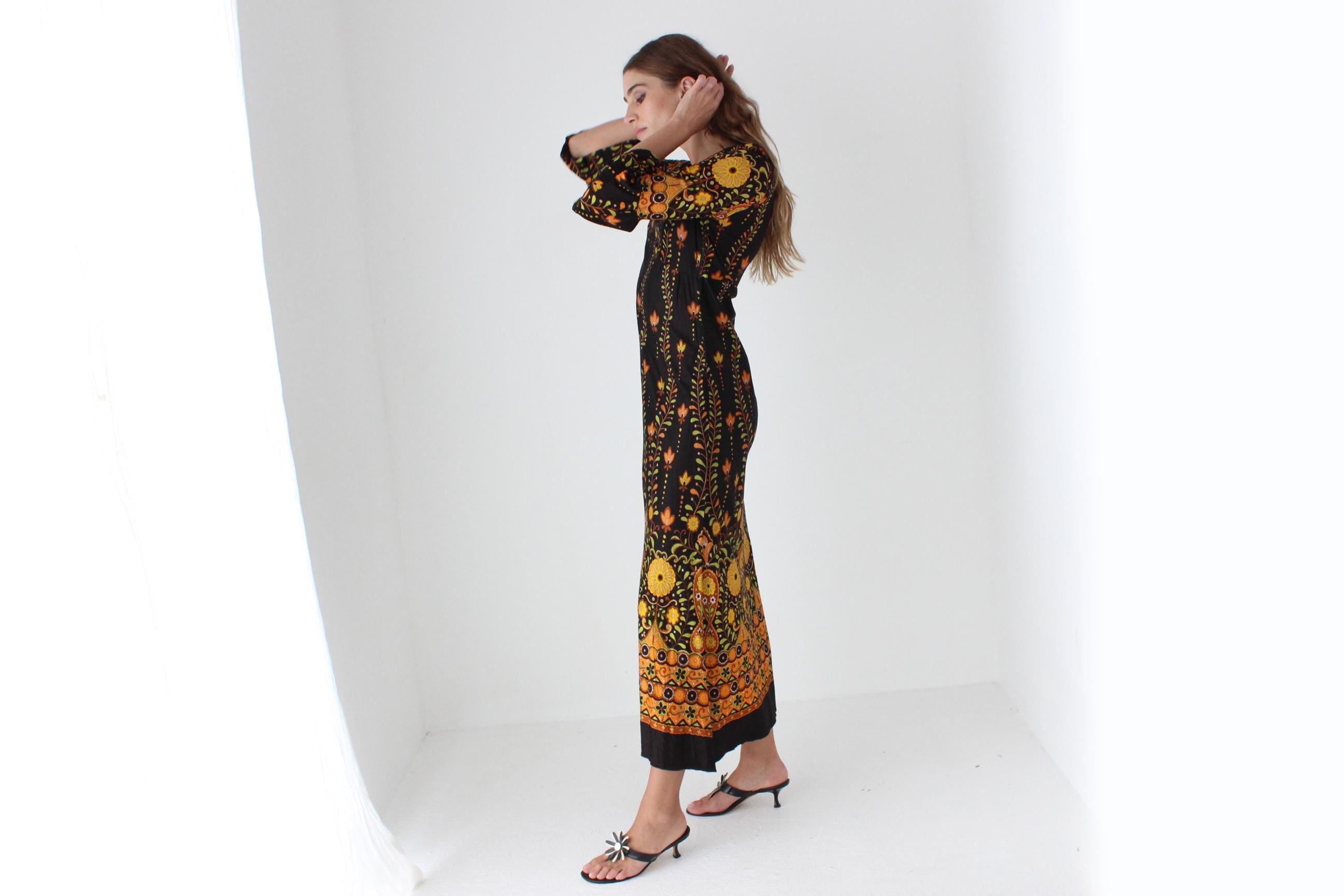 Handmade 70s Vibrant Psychedelic Dress