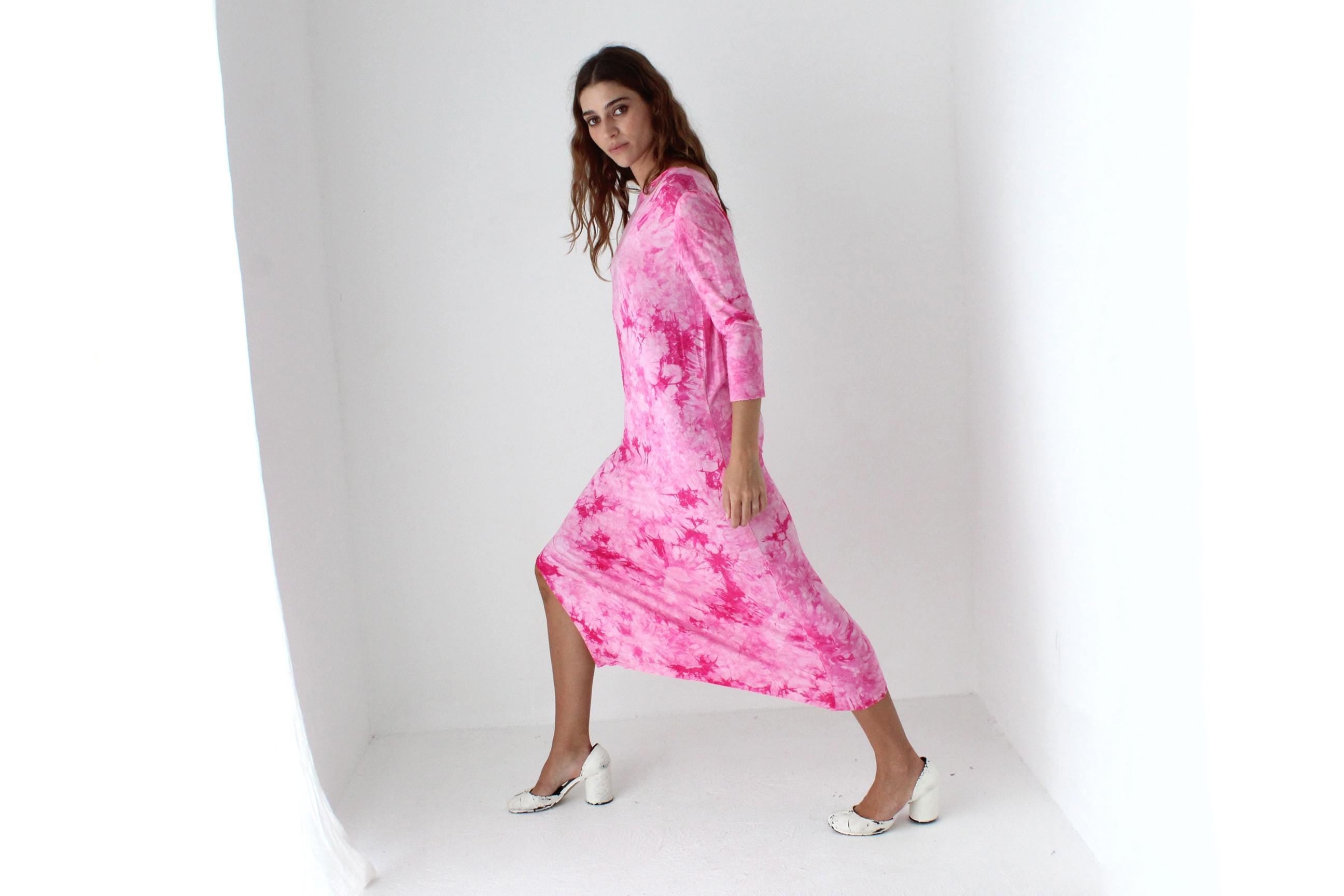 Y2K Bubblegum Tie Dye Dress