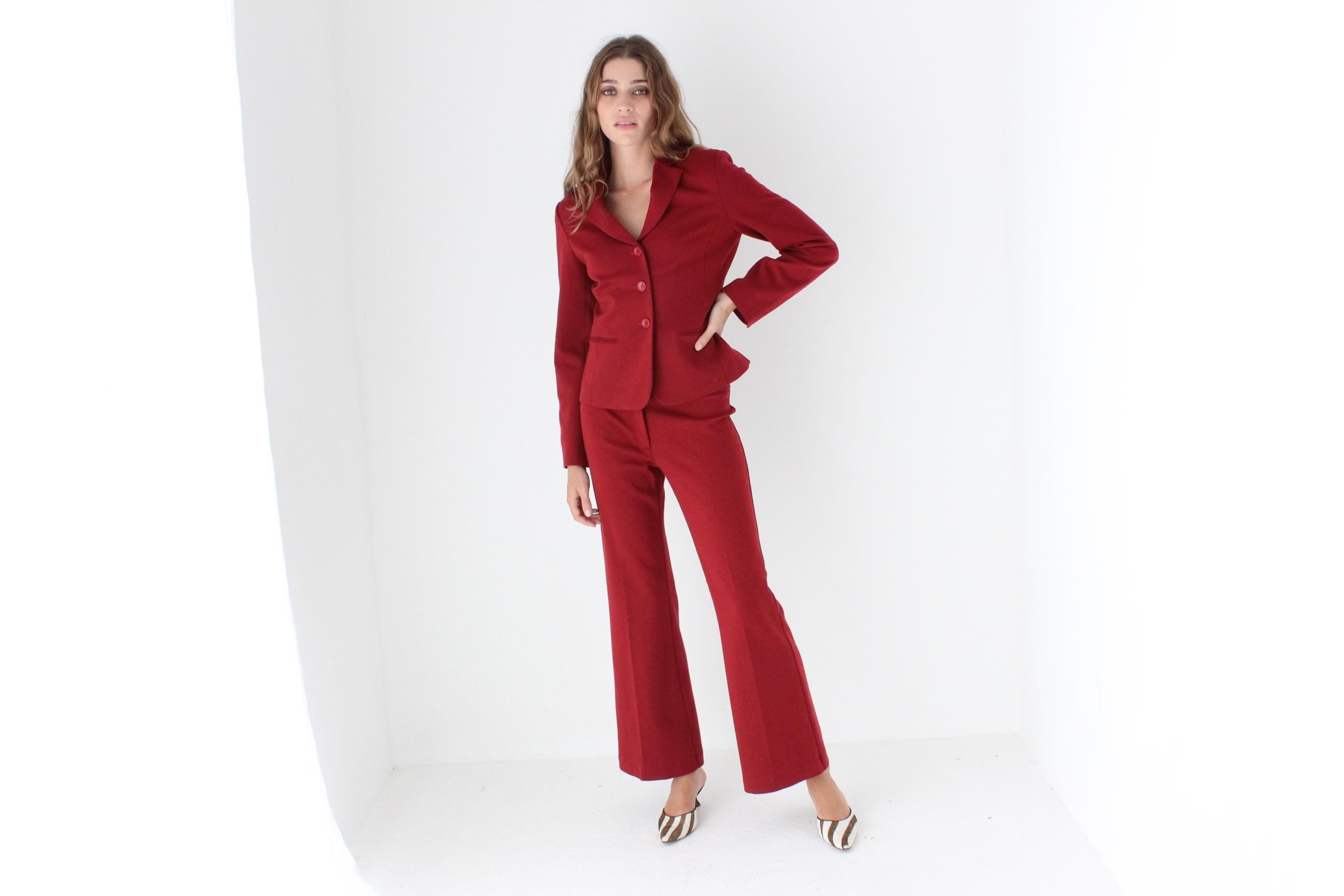 Y2K Thick Cotton Jersey Pant Suit by BCBGMAXAZRIA