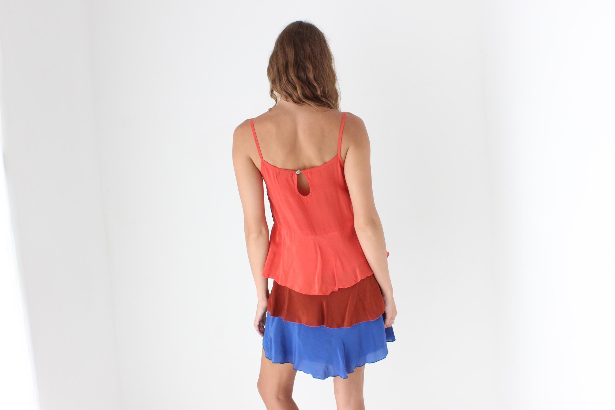 Y2K Silk Colourblock Mini