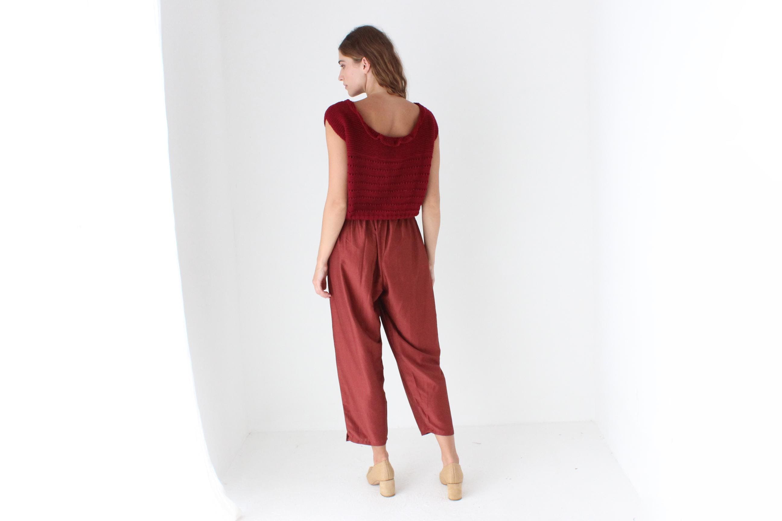90s Relaxed Stretch Waist Slouch Trousers