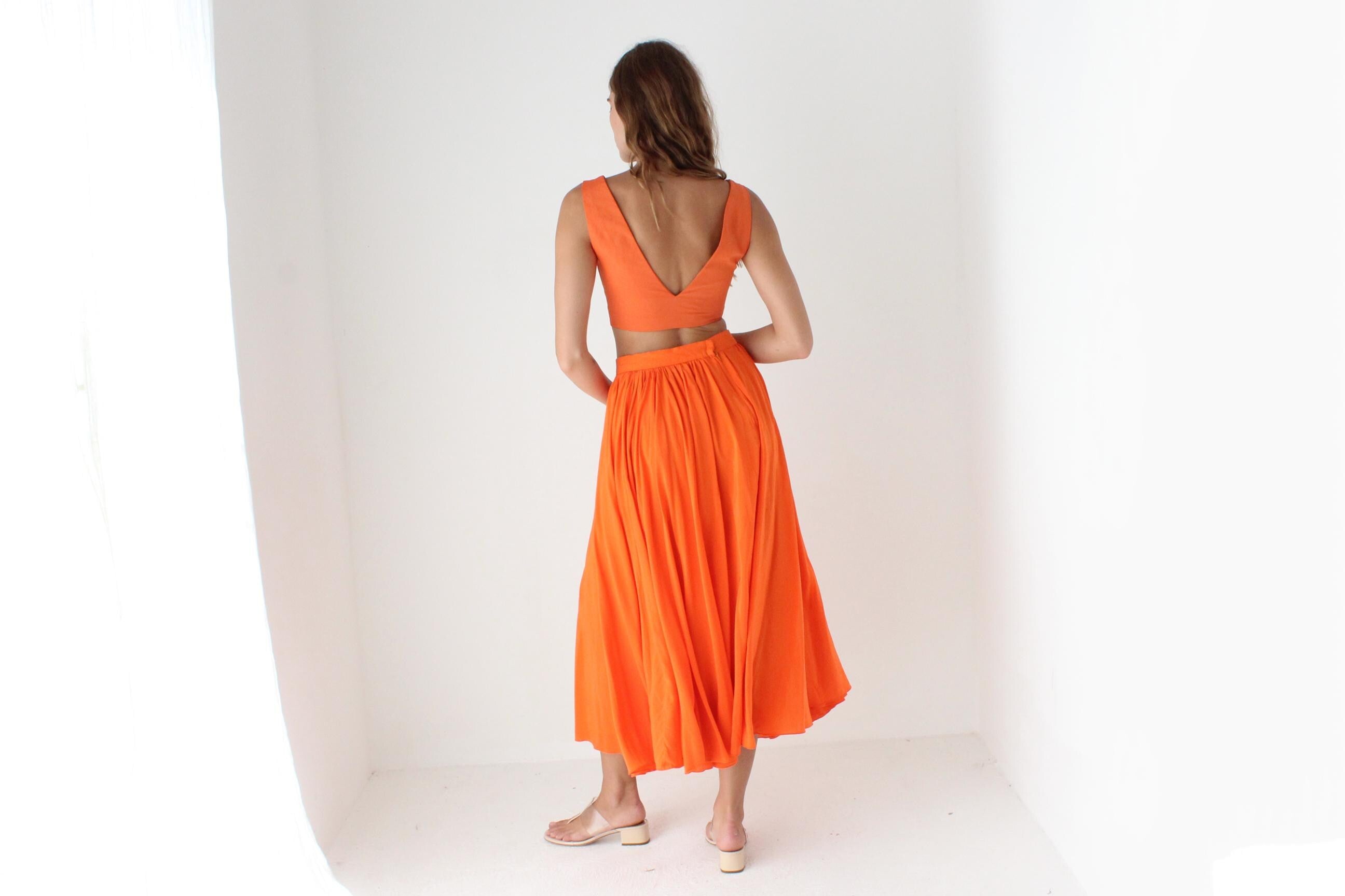 80s Australian Designer Vibrant Silk Circle Skirt