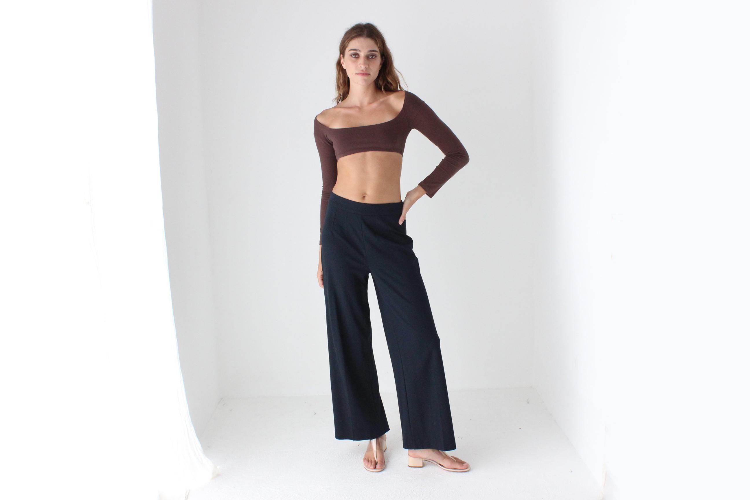 Super Comfy 90s Navy Jersey Wide Leg Pants