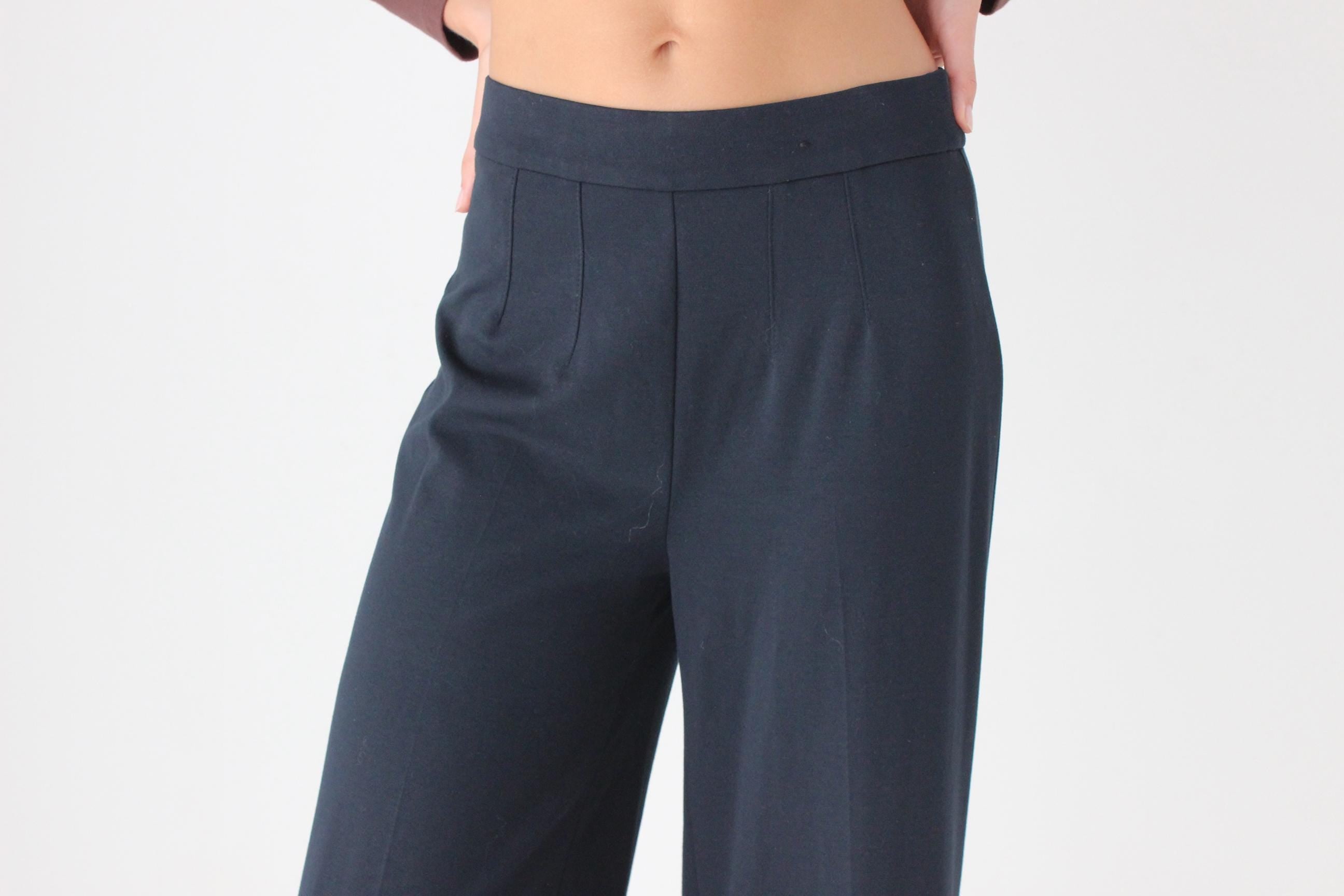 Super Comfy 90s Navy Jersey Wide Leg Pants