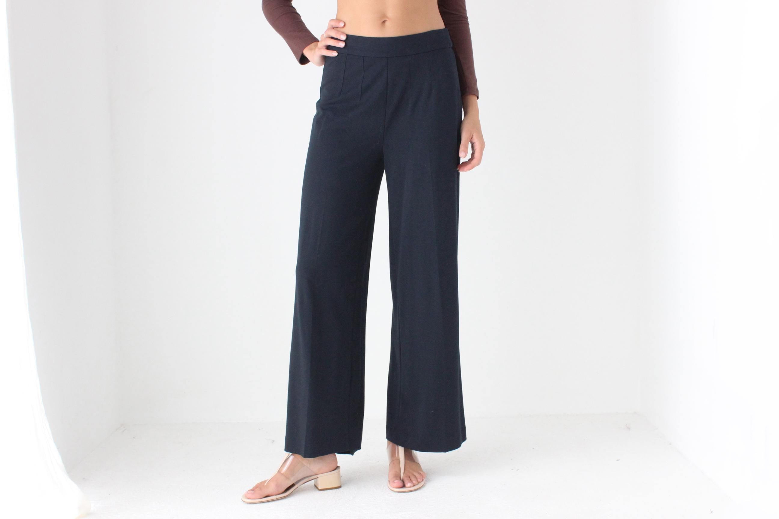 Super Comfy 90s Navy Jersey Wide Leg Pants