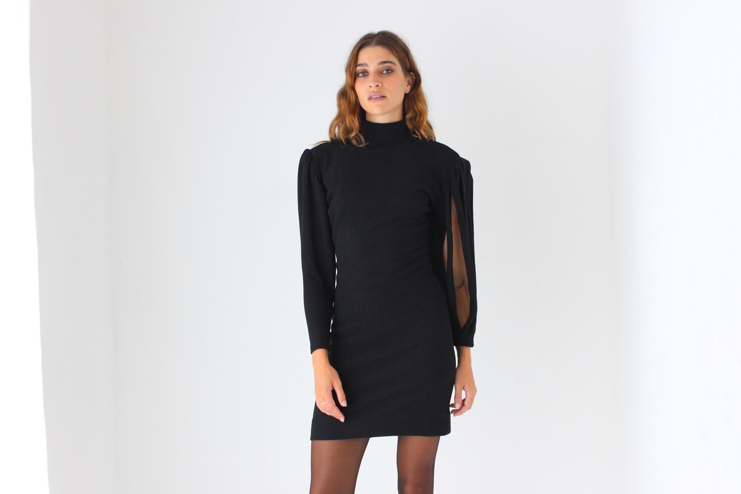 Outrageous 80s Slashed Cut Out Dress