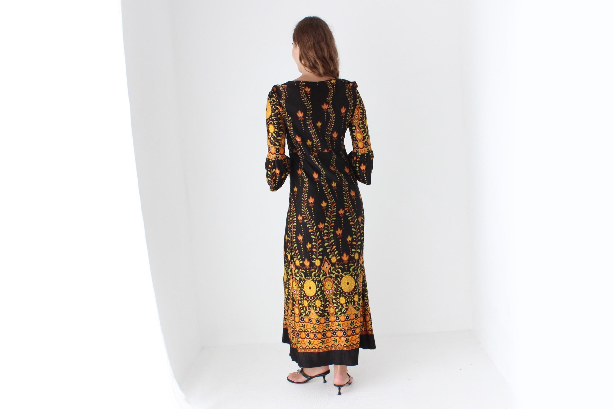 Handmade 70s Vibrant Psychedelic Dress