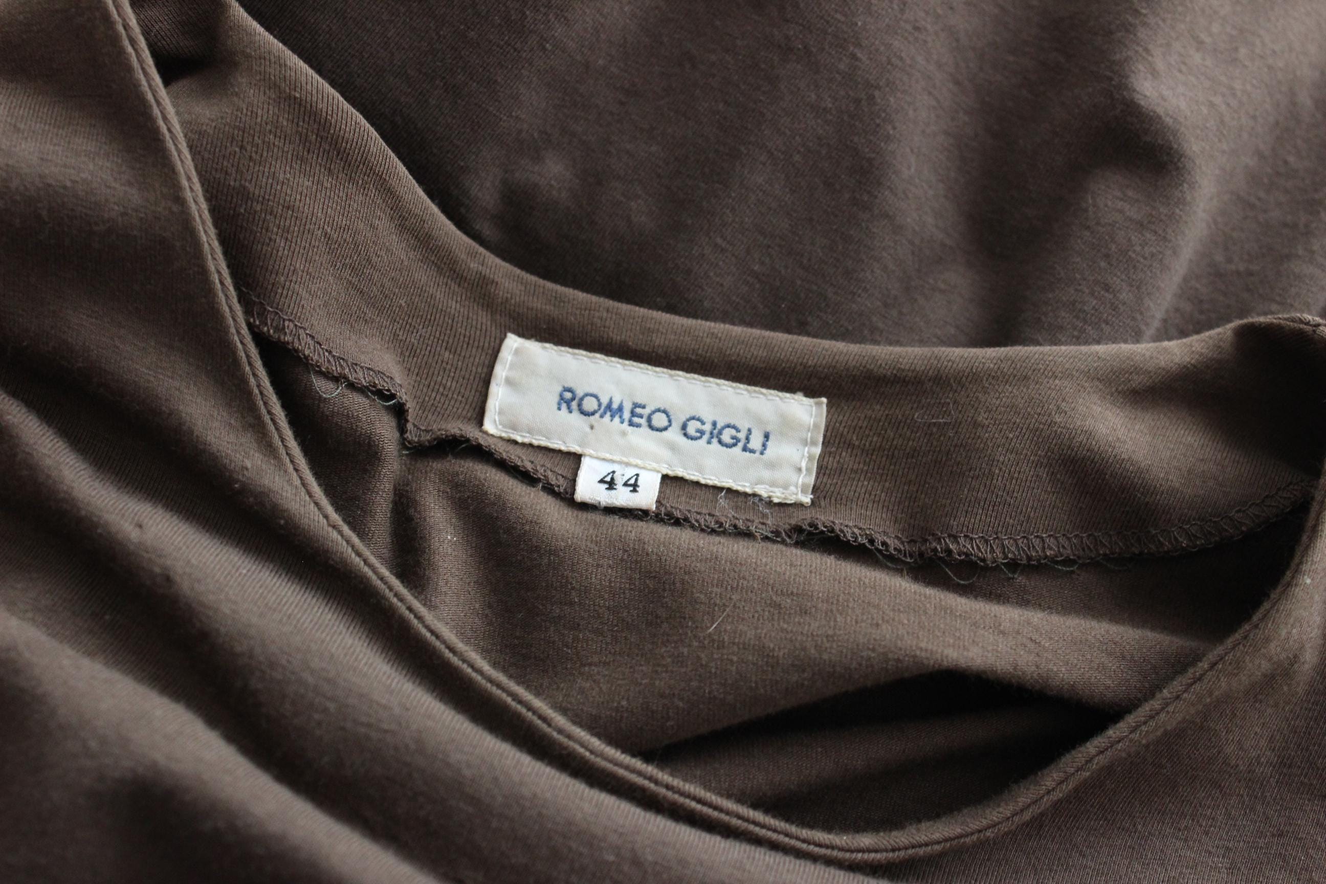 90s Romeo Gigli Chocolate Jersey Bubble Dress