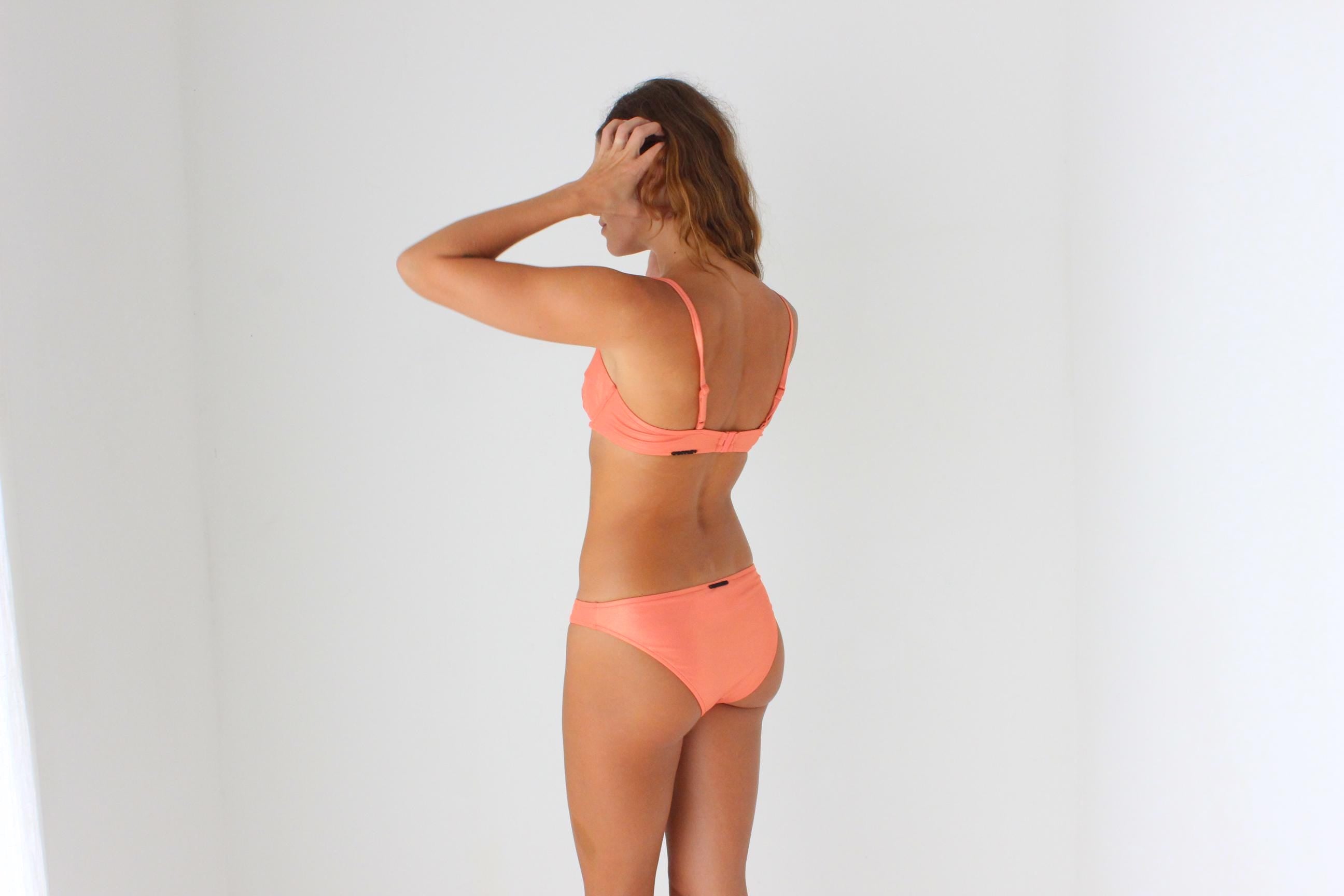 2000s Calvin Klein Metallic Peach Bikini