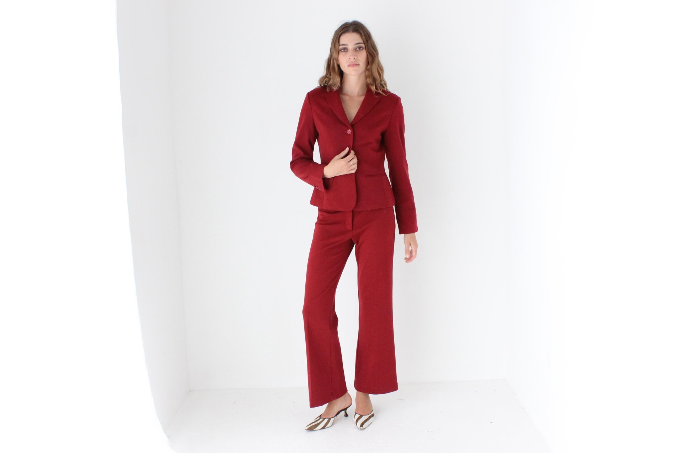 Y2K Thick Cotton Jersey Pant Suit by BCBGMAXAZRIA